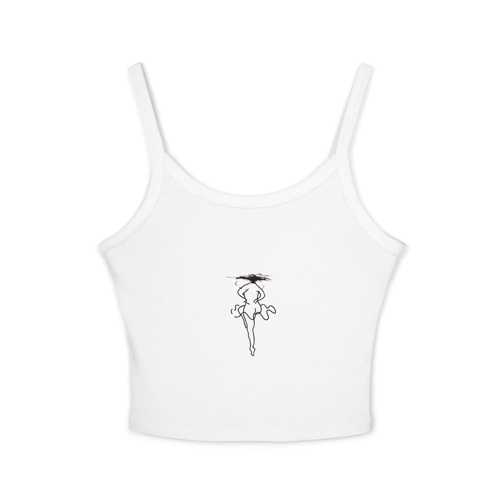 Chic Women's Spaghetti Strap Tank Top with Minimalist Design, Summer Casual Wear, Everyday Outfit, Dance Warmup, Gift for Her