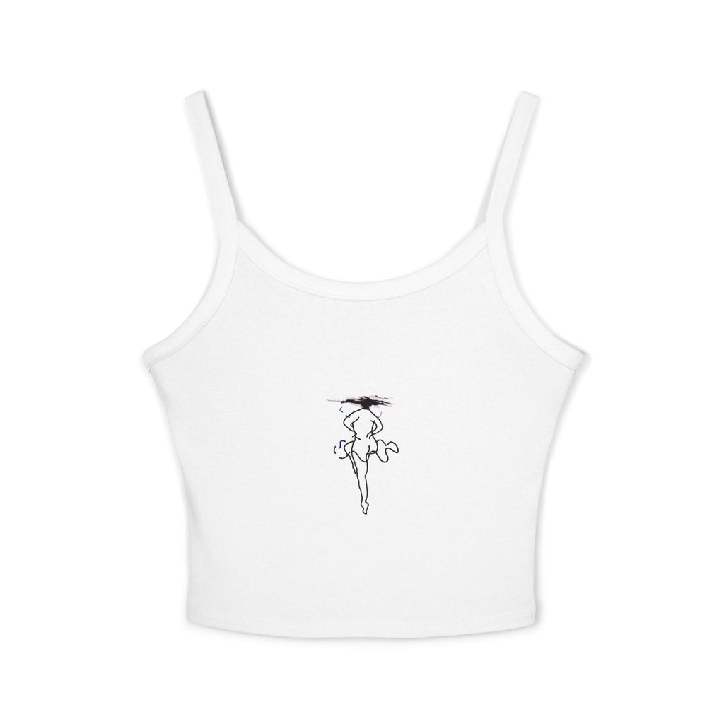 Chic Women's Spaghetti Strap Tank Top with Minimalist Design, Summer Casual Wear, Everyday Outfit, Dance Warmup, Gift for Her