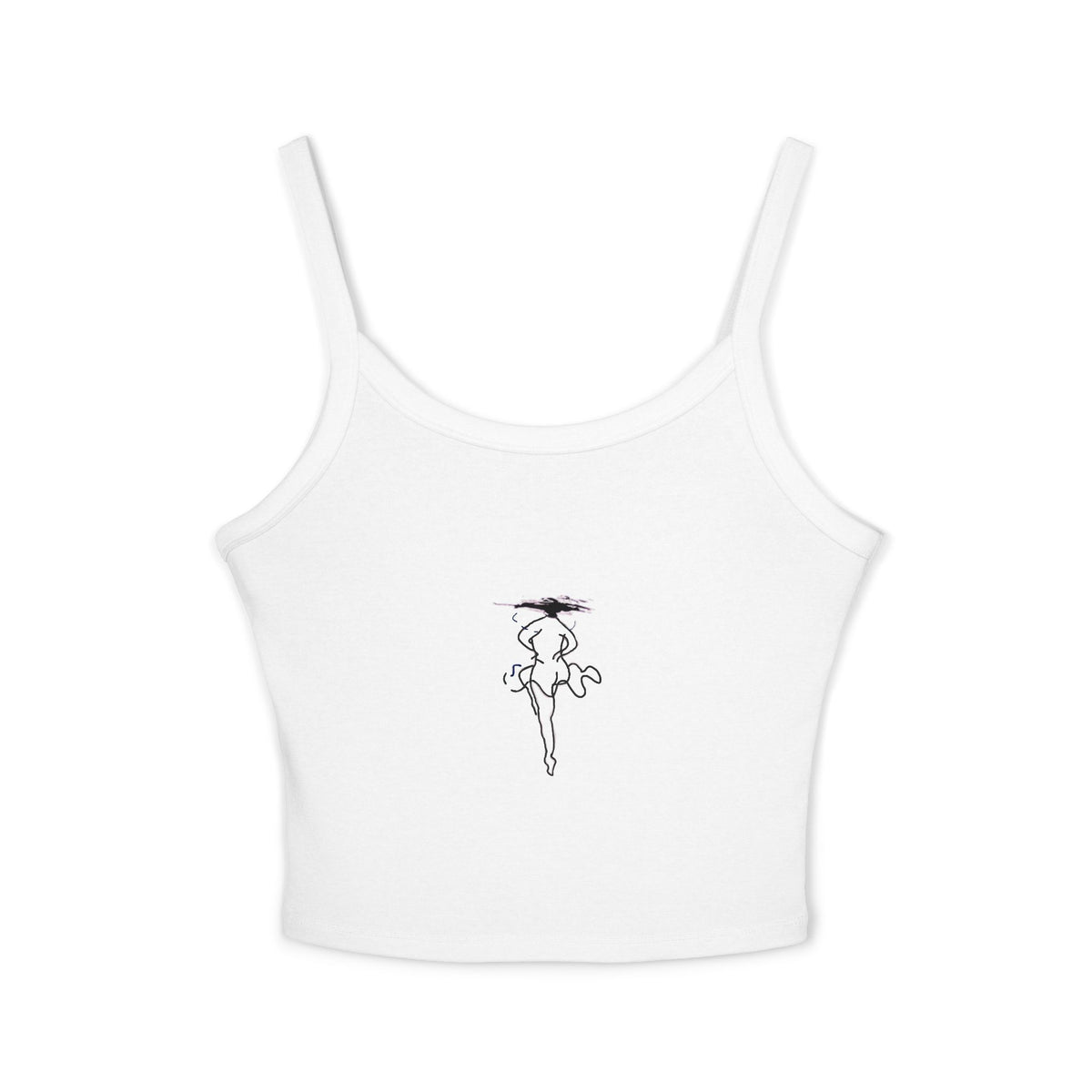 Chic Women's Spaghetti Strap Tank Top with Minimalist Design, Summer Casual Wear, Everyday Outfit, Dance Warmup, Gift for Her