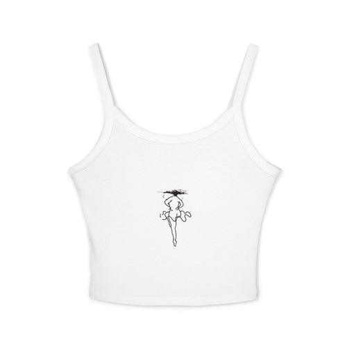 Chic Women's Spaghetti Strap Tank Top with Minimalist Design, Summer Casual Wear, Everyday Outfit, Dance Warmup, Gift for Her