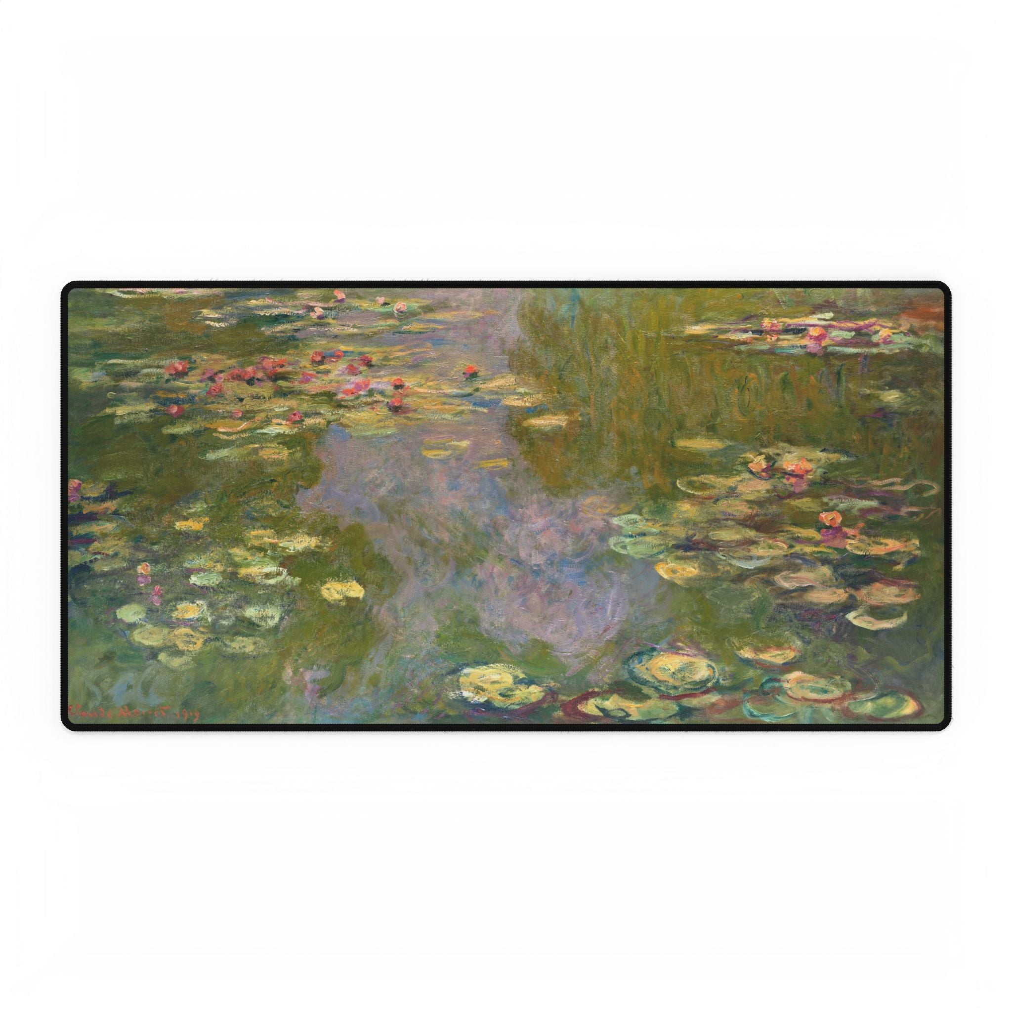 Water Lilies Impressionist Desk Mat | Monet-style Mouse Pad