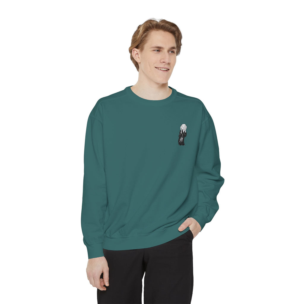 The Scream Embroidered Colorful Crewneck Sweatshirt | Edvard Munch Design