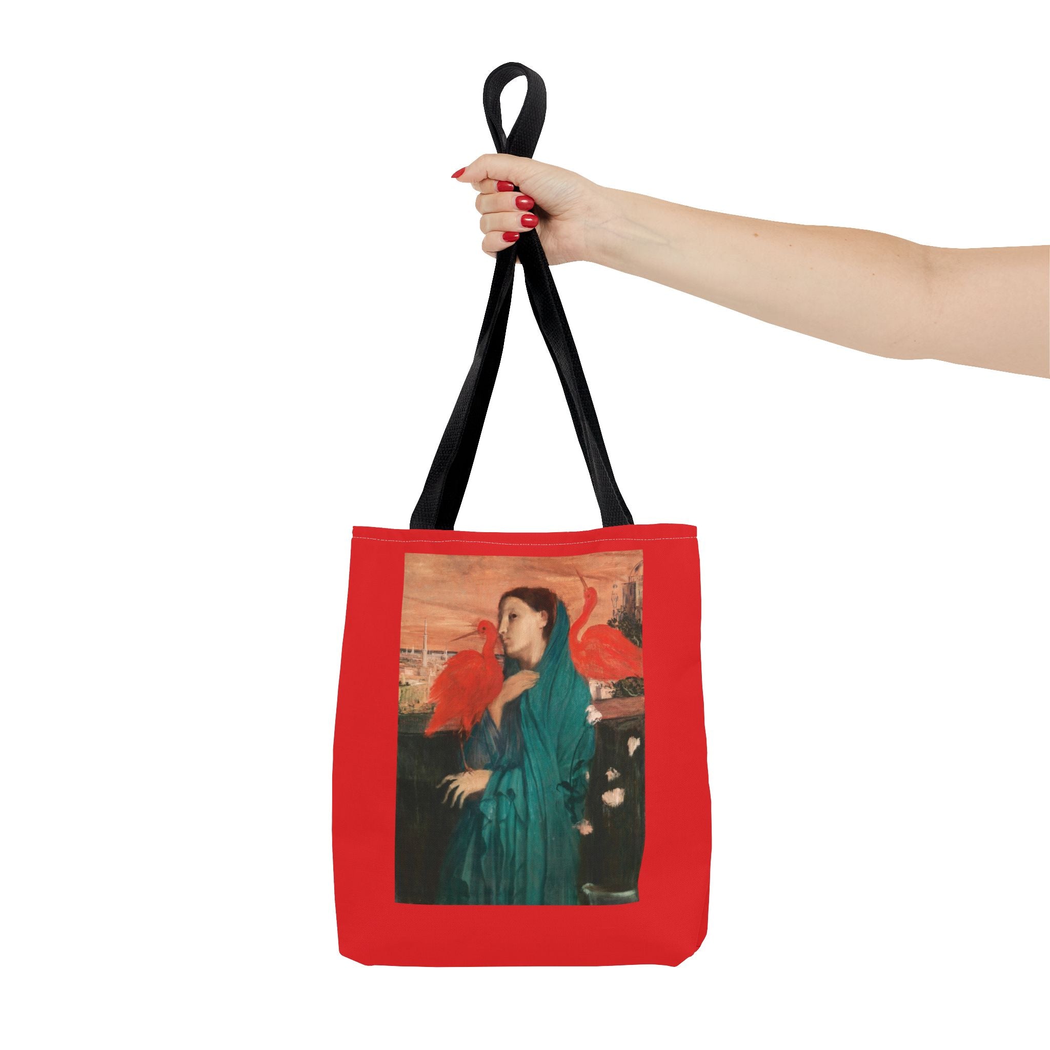 Vibrant Degas Red Bird Tote Bag, Art-Inspired Shopping Bag, Gift for Her