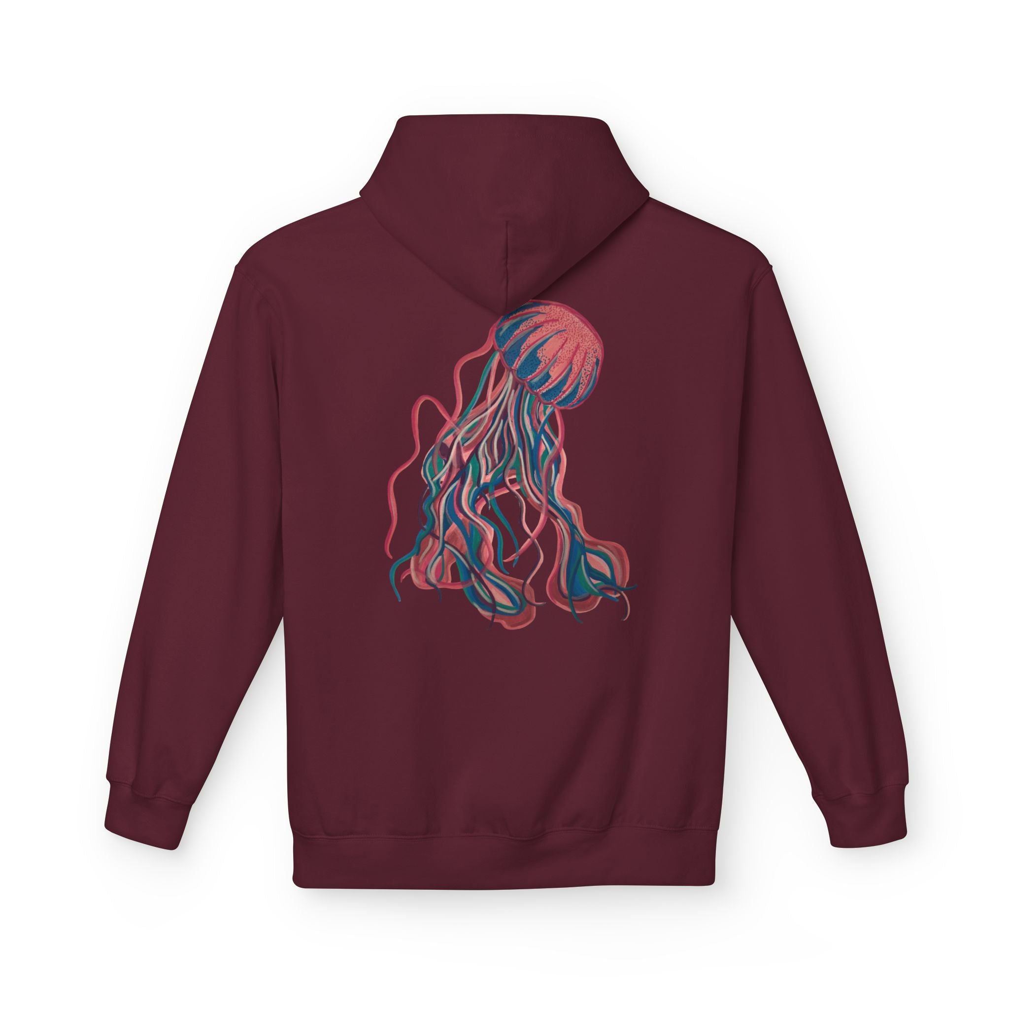 Ocean-Inspired Jellyfish Hoodie for Nature Lovers, Personalized, Perfect for Casual Wear, Gifts, Beach Trips, and Eco-Conscious Fashion