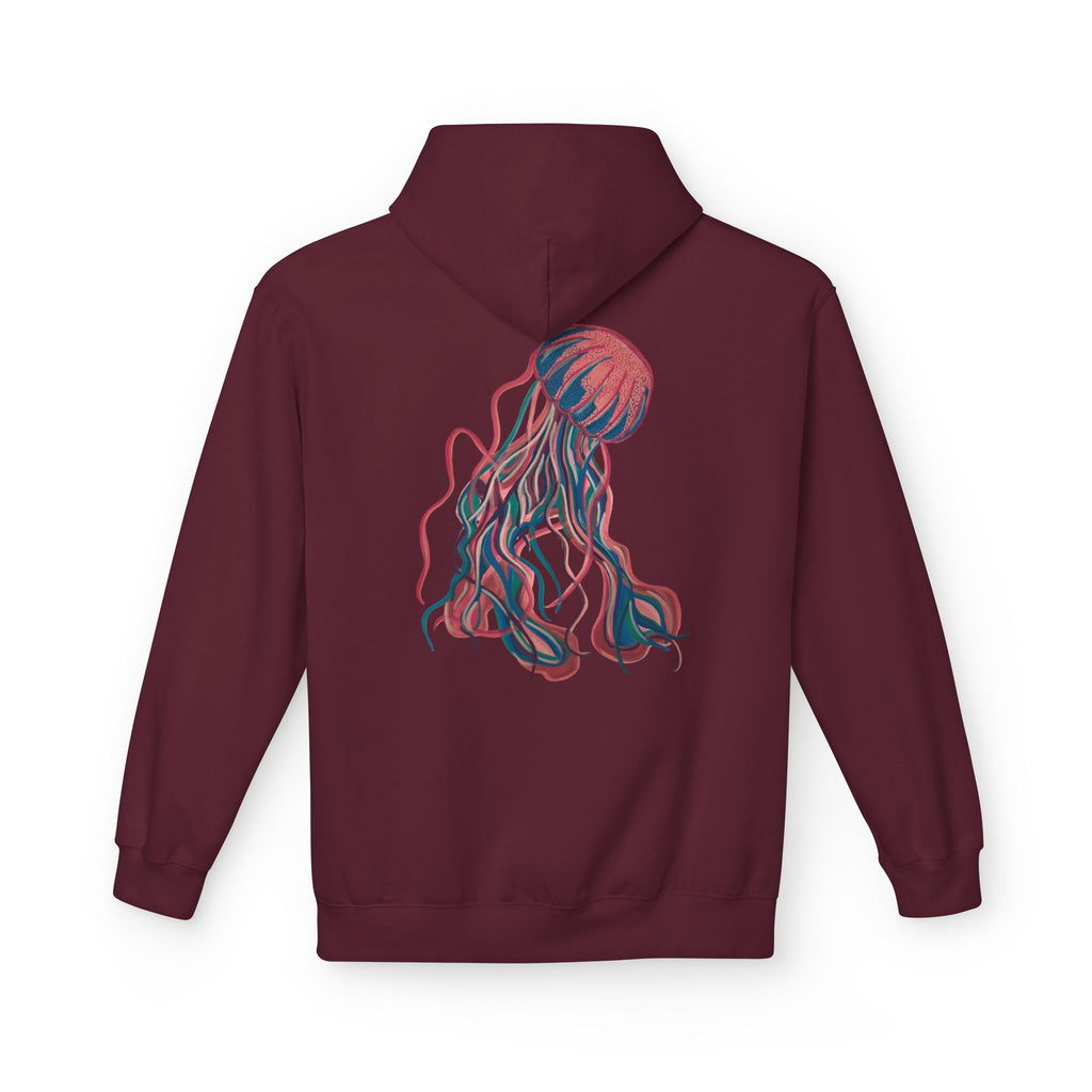 Ocean-Inspired Jellyfish Hoodie for Nature Lovers, Perfect for Casual Wear, Gifts, Beach Trips, and Eco-Conscious Fashion