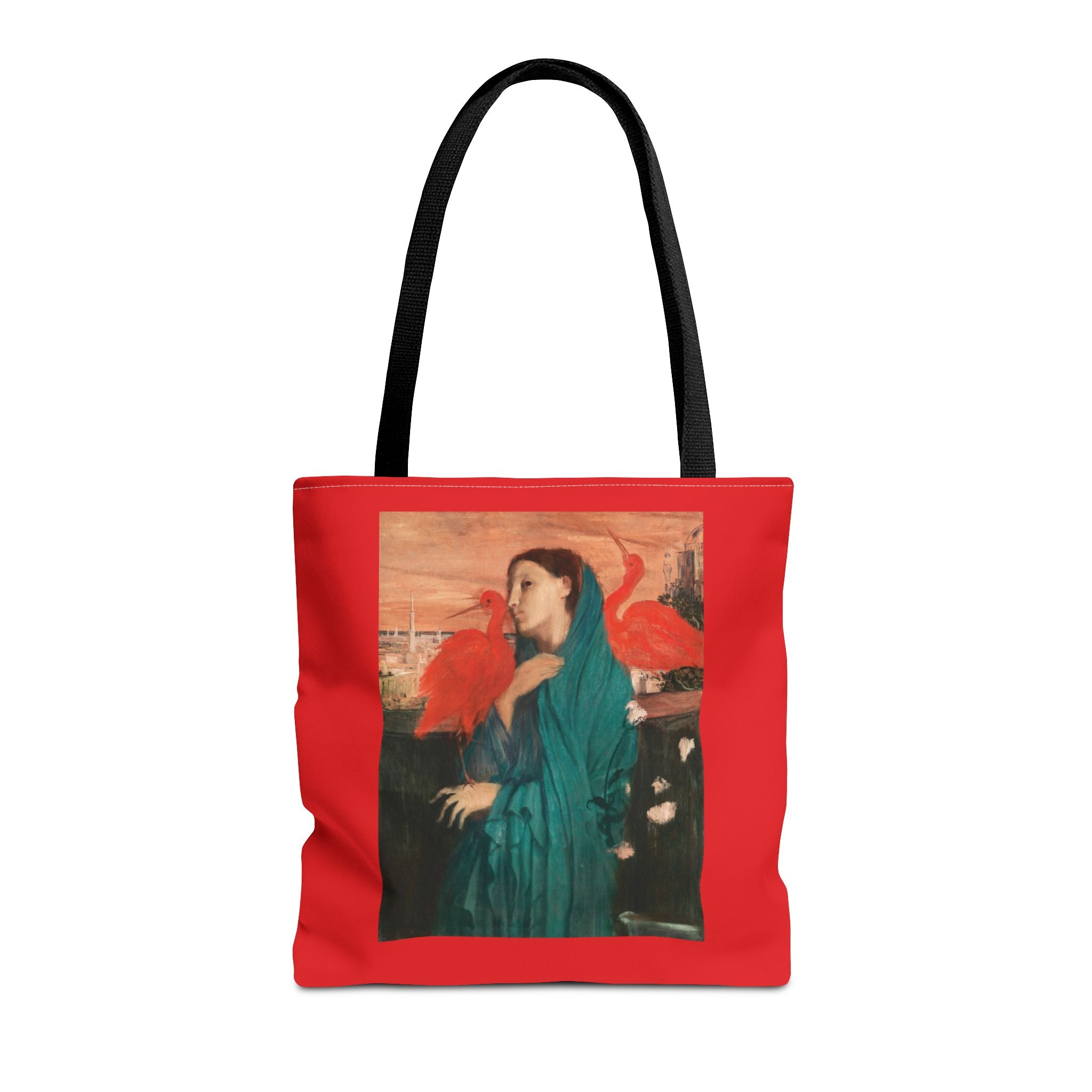 Vibrant Degas Red Bird Tote Bag, Art-Inspired Shopping Bag, Gift for Her