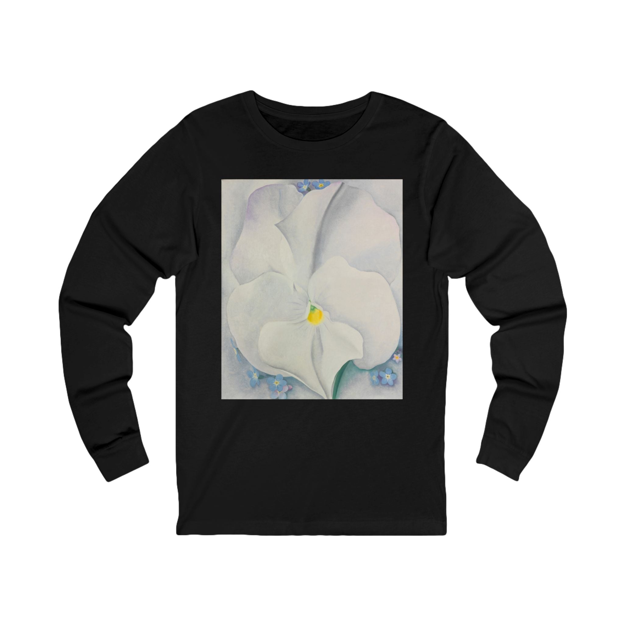 Soft Floral Long Sleeve Tee, Unisex Jersey Tee, Nature Lover Gift, Casual Top, Spring Apparel, Artistic Shirt