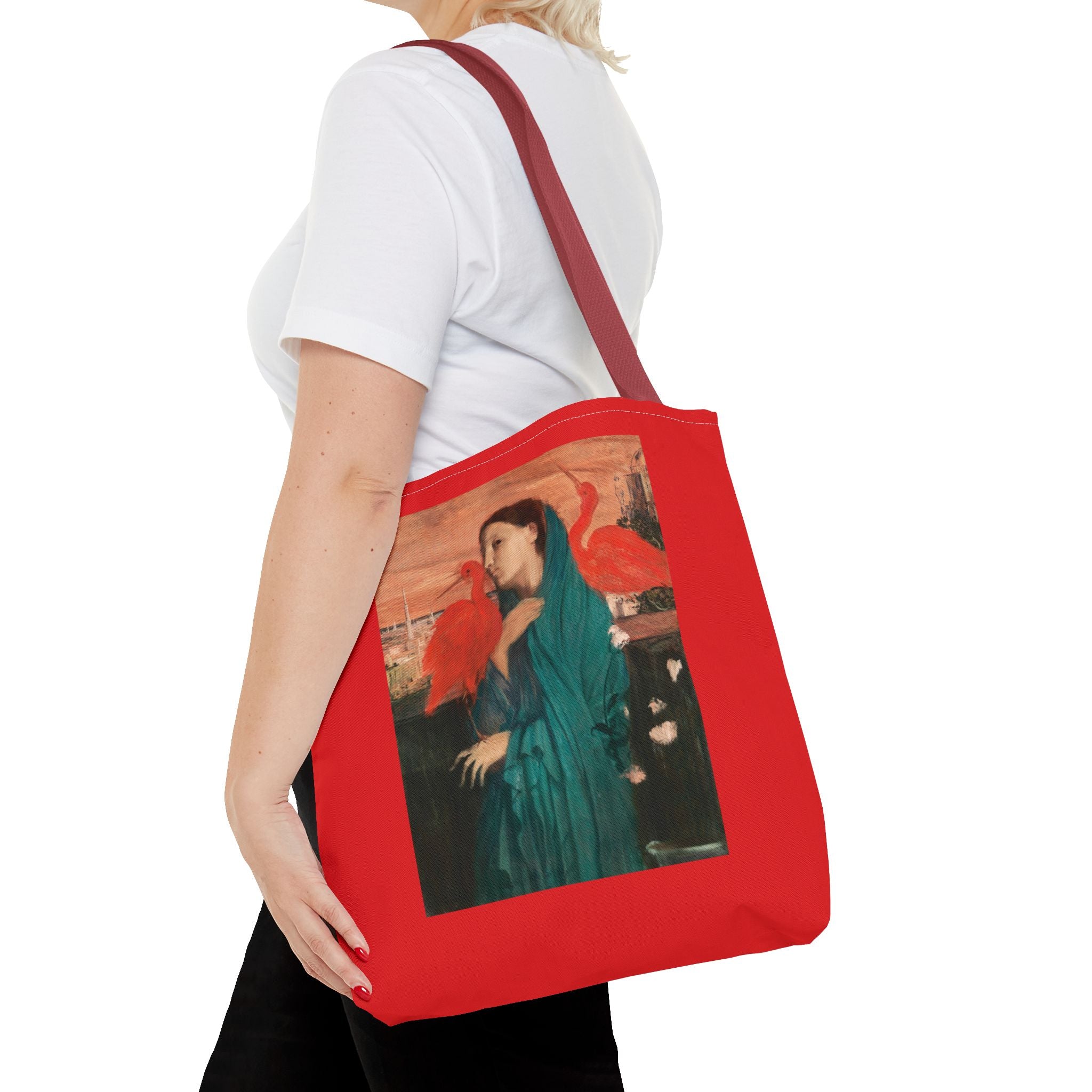 Vibrant Degas Red Bird Tote Bag, Art-Inspired Shopping Bag, Gift for Her