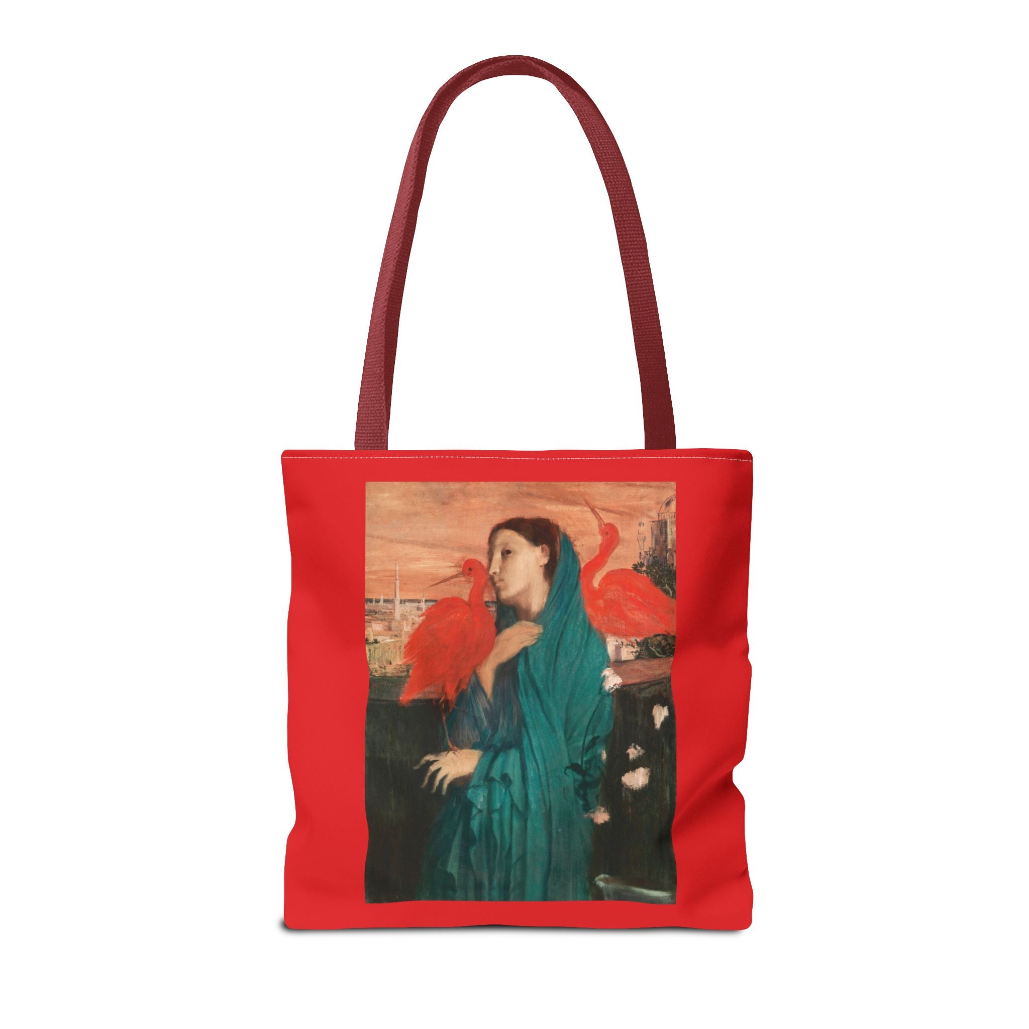 Vibrant Degas Red Bird Tote Bag, Art-Inspired Shopping Bag, Gift for Her