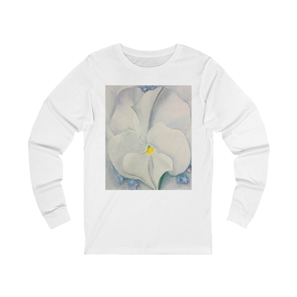 Soft Floral Long Sleeve Tee, Unisex Jersey Tee, Nature Lover Gift, Casual Top, Georgia O'Keeffe Spring Apparel, Artistic Shirt