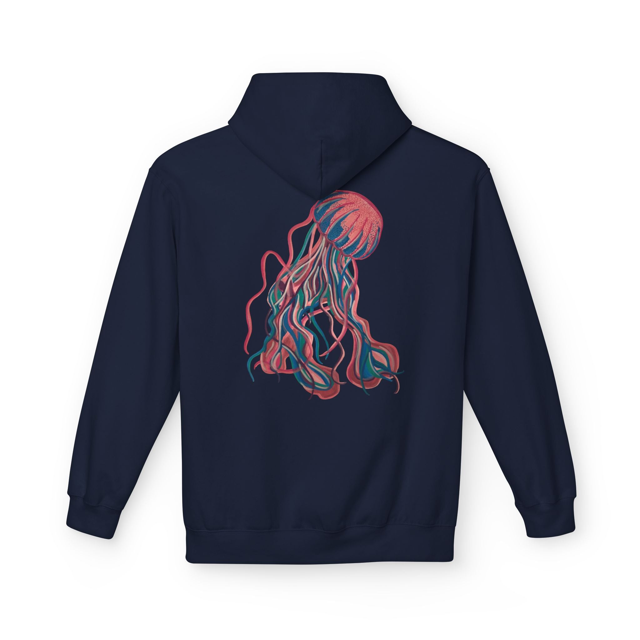 Ocean-Inspired Jellyfish Hoodie for Nature Lovers, Perfect for Casual Wear, Gifts, Beach Trips, and Eco-Conscious Fashion