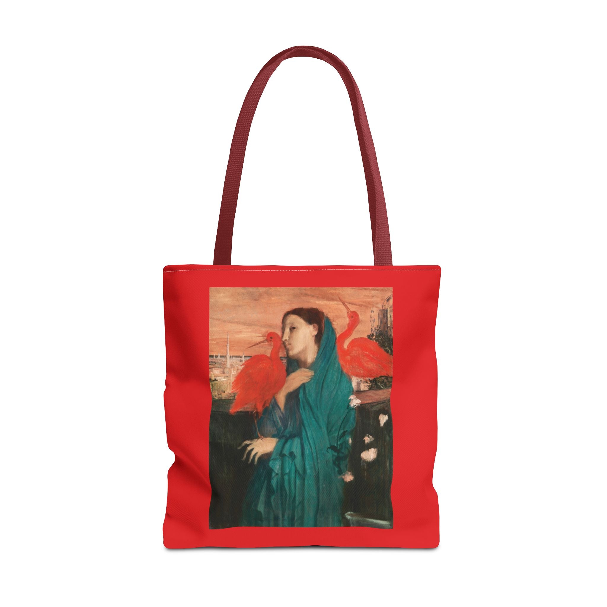 Vibrant Degas Red Bird Tote Bag, Art-Inspired Shopping Bag, Gift for Her