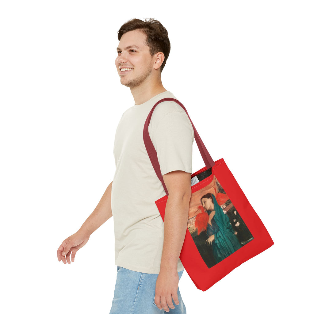 Vibrant Degas Red Bird Tote Bag, Art-Inspired Shopping Bag, Gift for Her