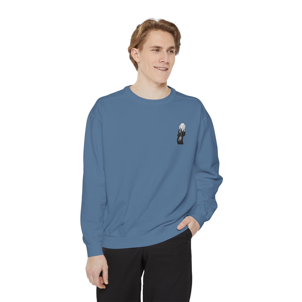The Scream Embroidered Colorful Crewneck Sweatshirt | Edvard Munch Design