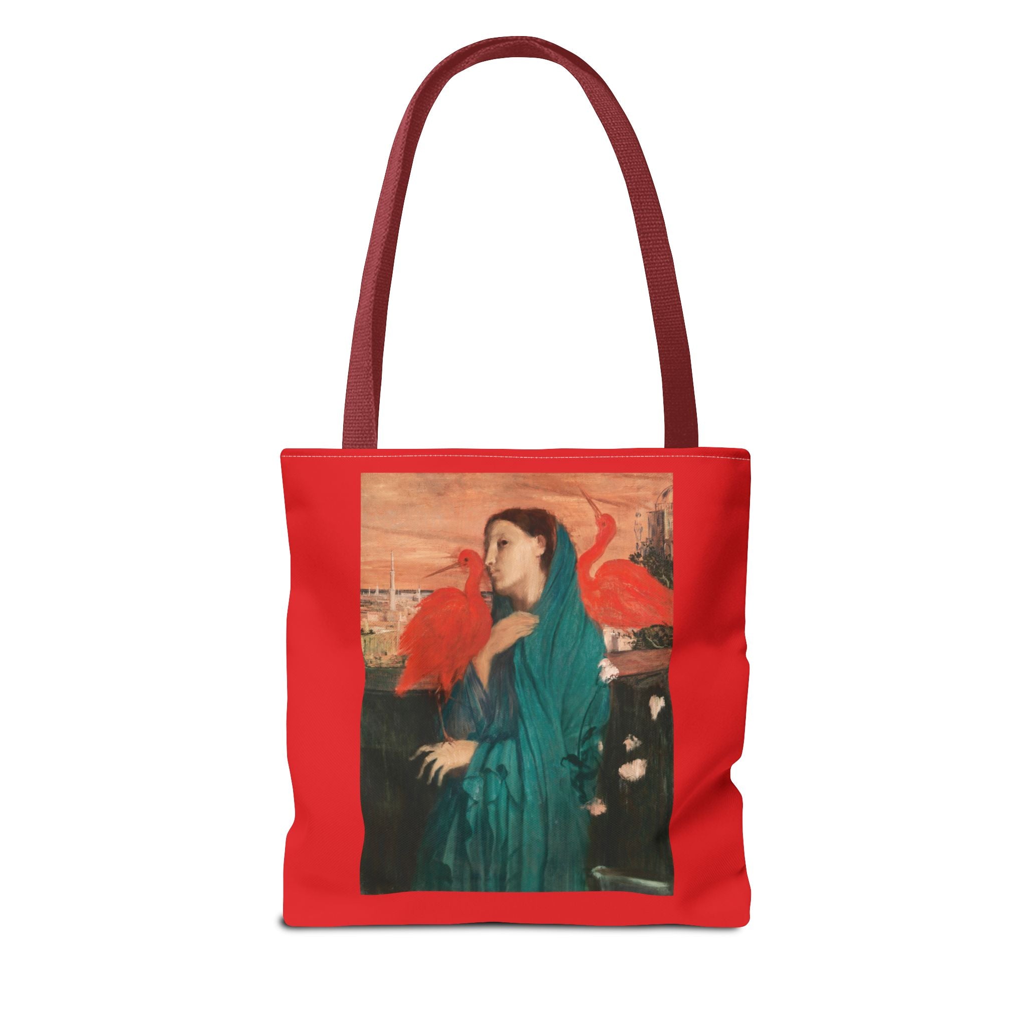 Vibrant Degas Red Bird Tote Bag, Art-Inspired Shopping Bag, Gift for Her