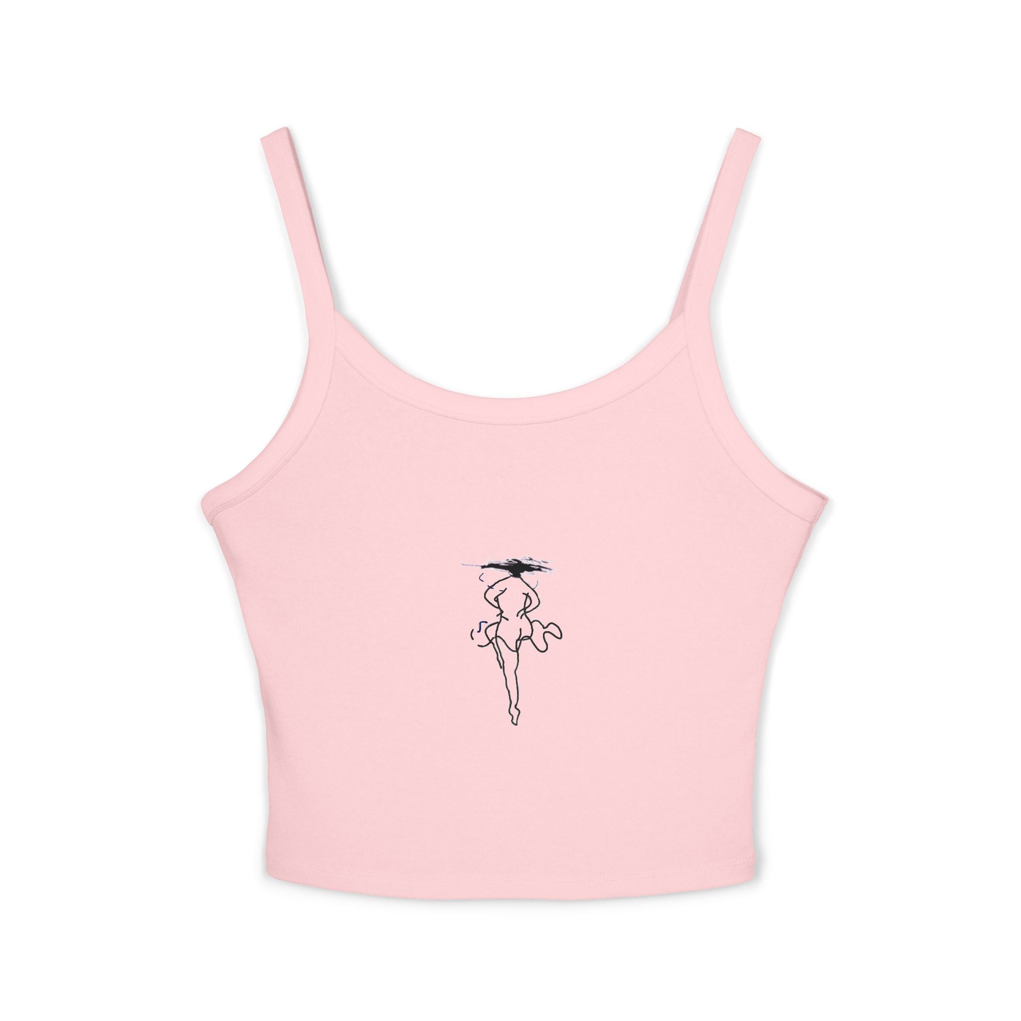 Chic Women's Spaghetti Strap Tank Top with Minimalist Design, Summer Casual Wear, Everyday Outfit, Dance Warmup, Gift for Her