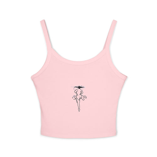 Chic Women's Spaghetti Strap Tank Top with Minimalist Design, Summer Casual Wear, Everyday Outfit, Dance Warmup, Gift for Her