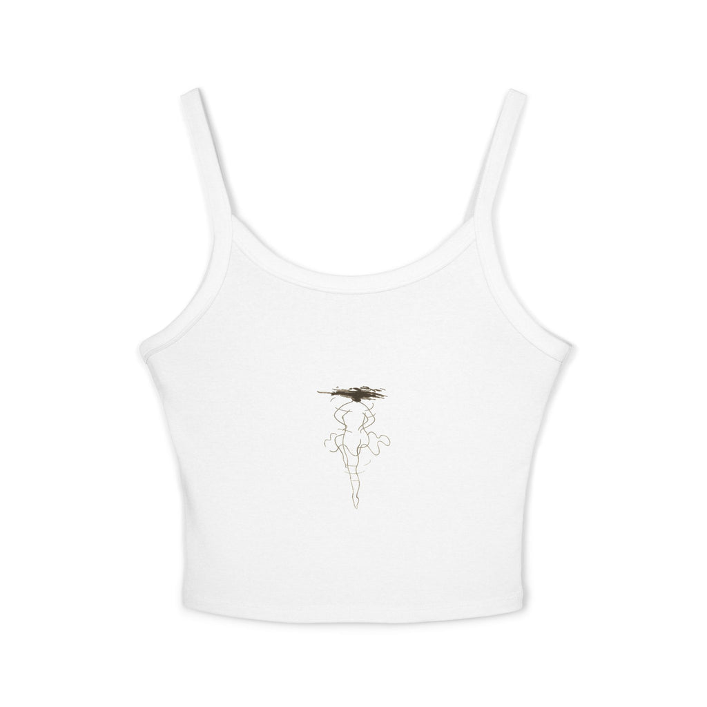 Chic Women's Spaghetti Strap Tank Top with Minimalist Design, Summer Casual Wear, Everyday Outfit, Dance Warmup, Gift for Her