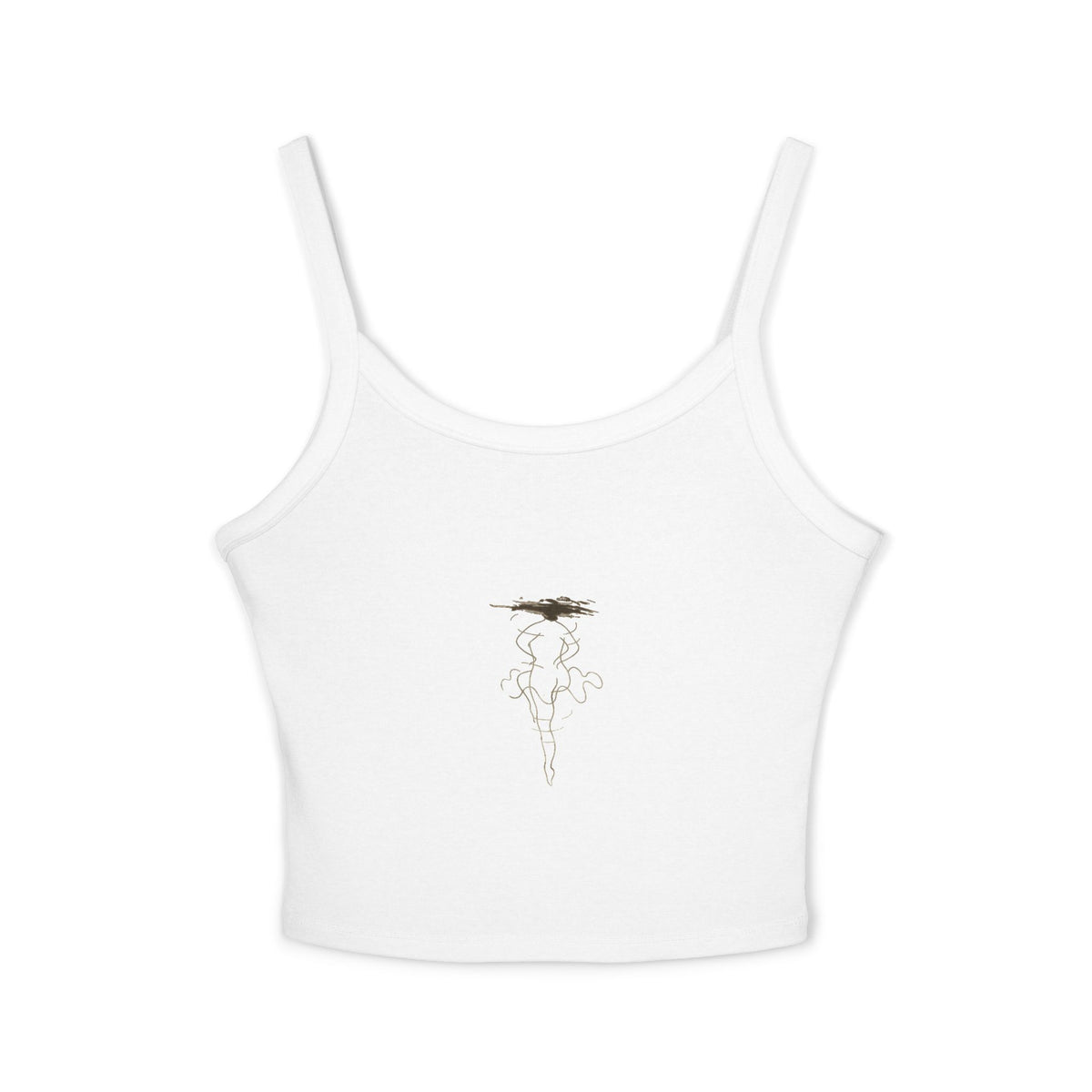 Chic Women's Spaghetti Strap Tank Top with Minimalist Design, Summer Casual Wear, Everyday Outfit, Dance Warmup, Gift for Her