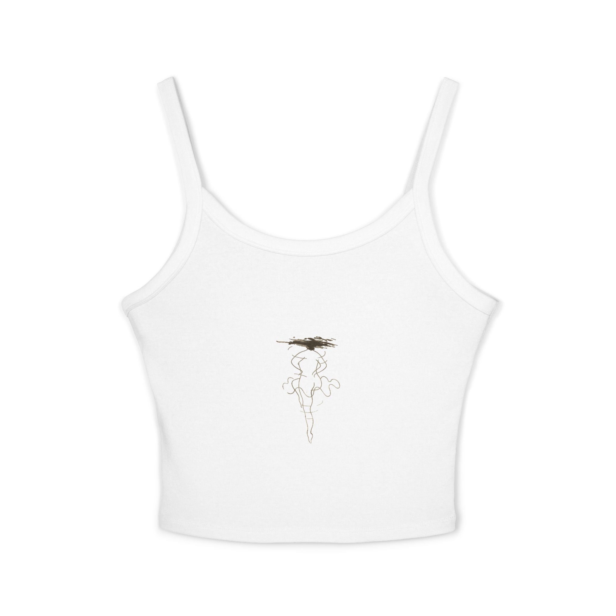 Chic Women's Spaghetti Strap Tank Top with Minimalist Design, Summer Casual Wear, Everyday Outfit, Dance Warmup, Gift for Her