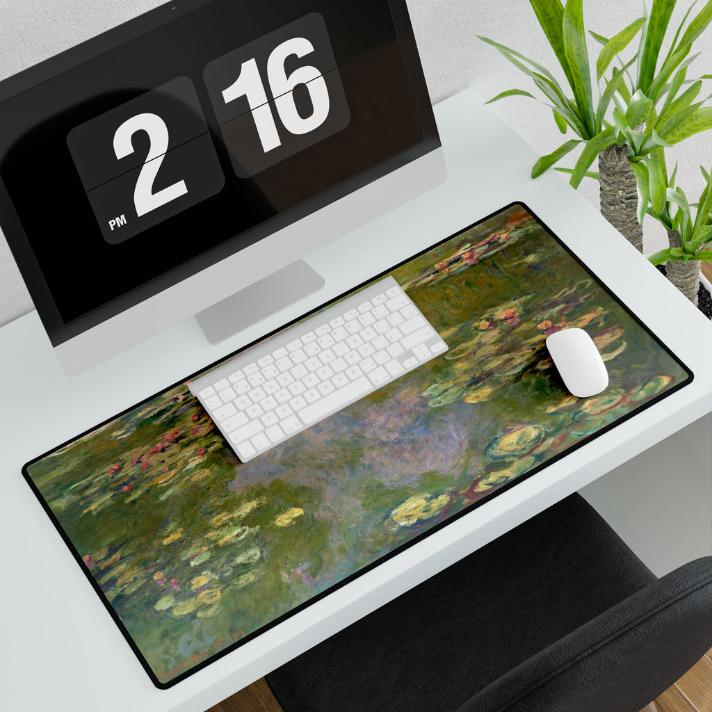 Water Lilies Impressionist Desk Mat | Monet-style Mouse Pad