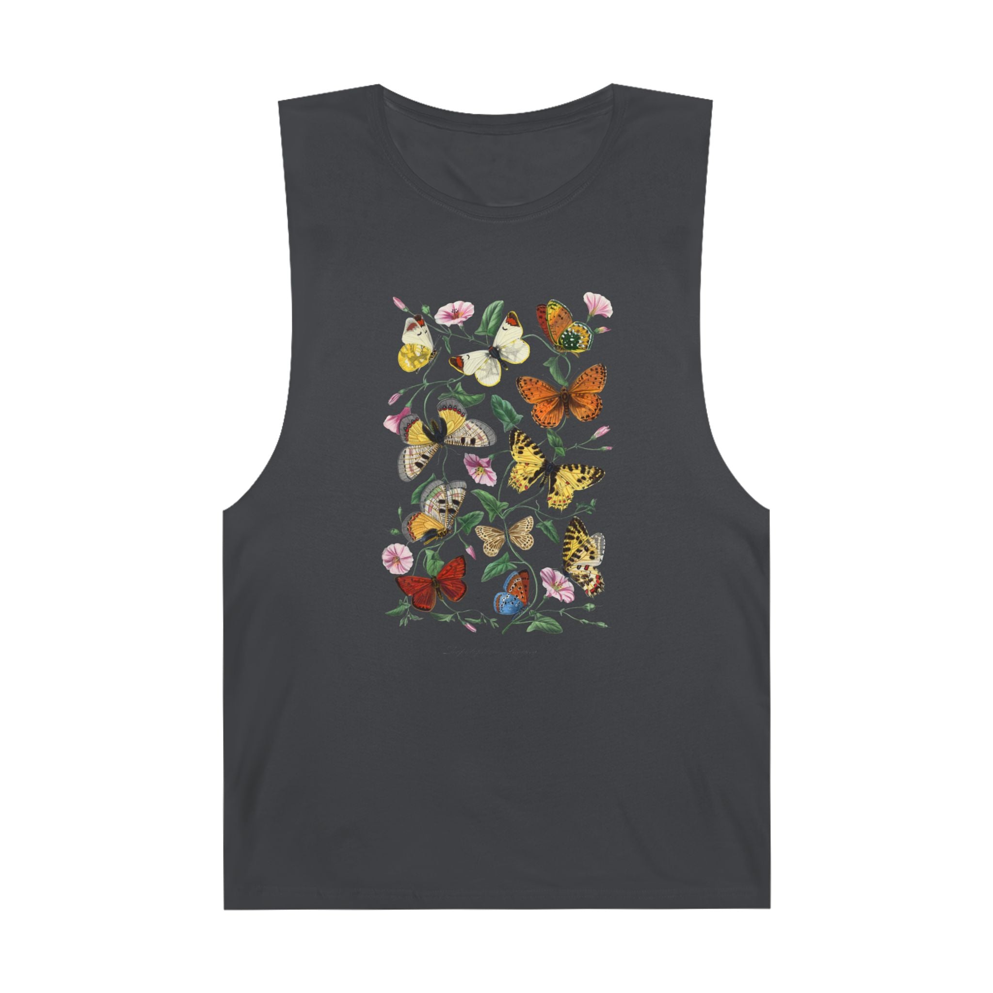 Butterfly and Moth Unisex Barnard Tank: 1842 Le Jardin Des Plantes by Paul Gervais, Trendy, Artsy Gift