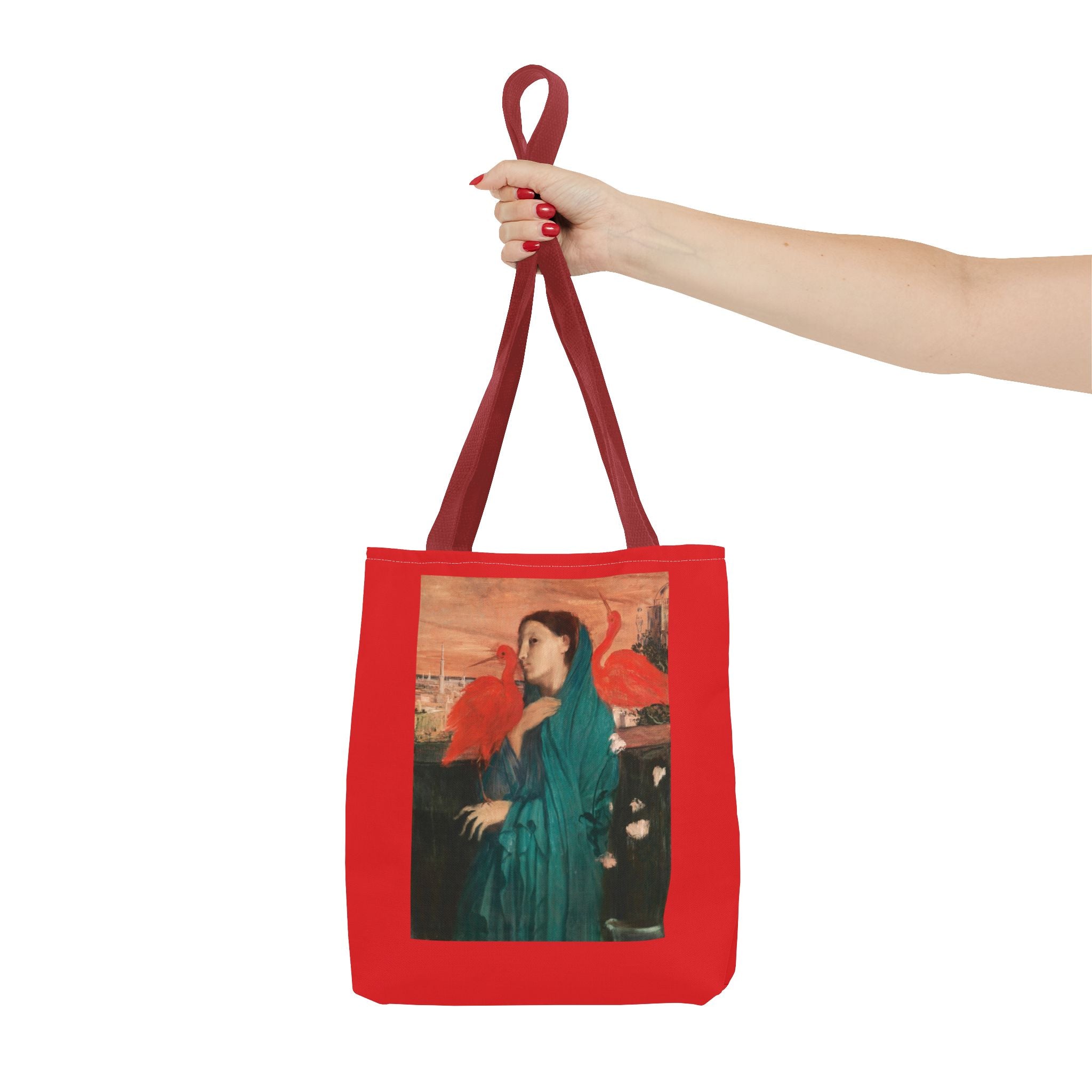 Vibrant Degas Red Bird Tote Bag, Art-Inspired Shopping Bag, Gift for Her