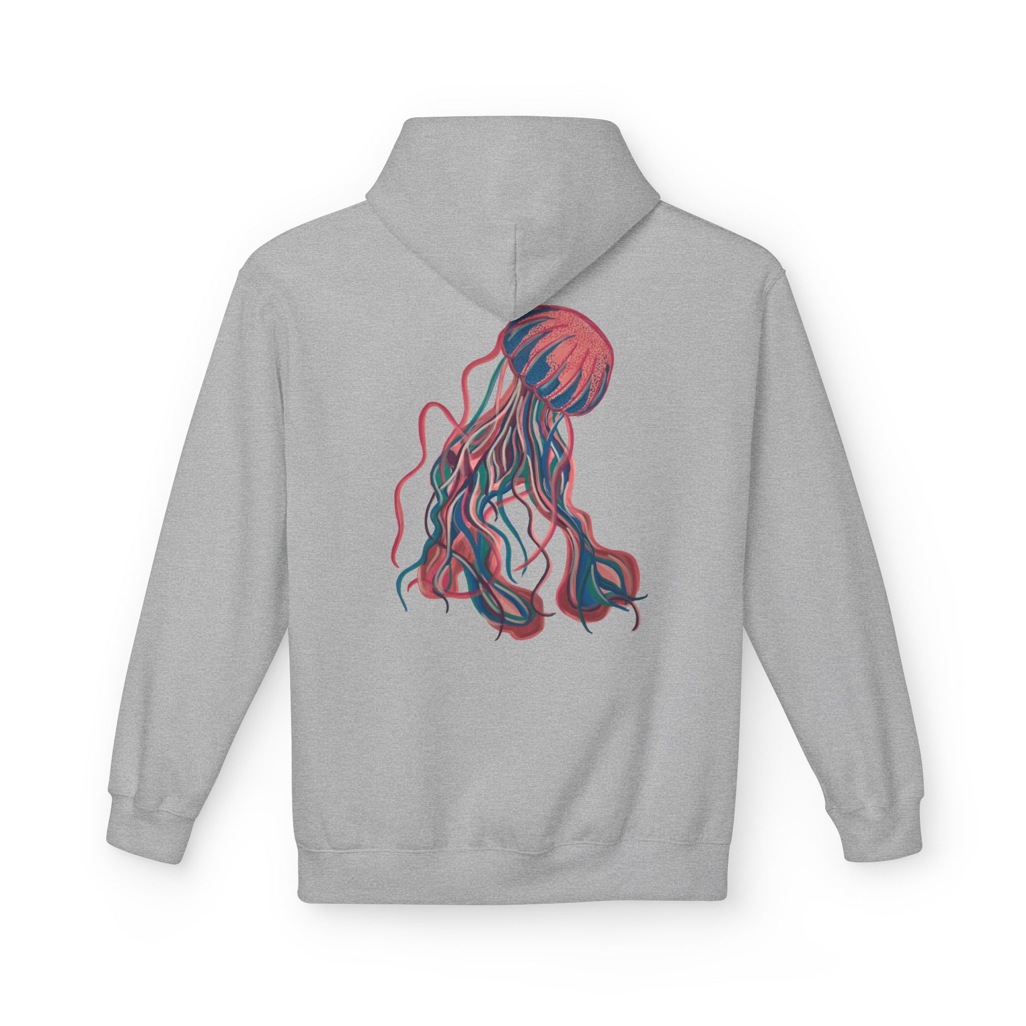 Ocean-Inspired Jellyfish Hoodie for Nature Lovers, Perfect for Casual Wear, Gifts, Beach Trips, and Eco-Conscious Fashion