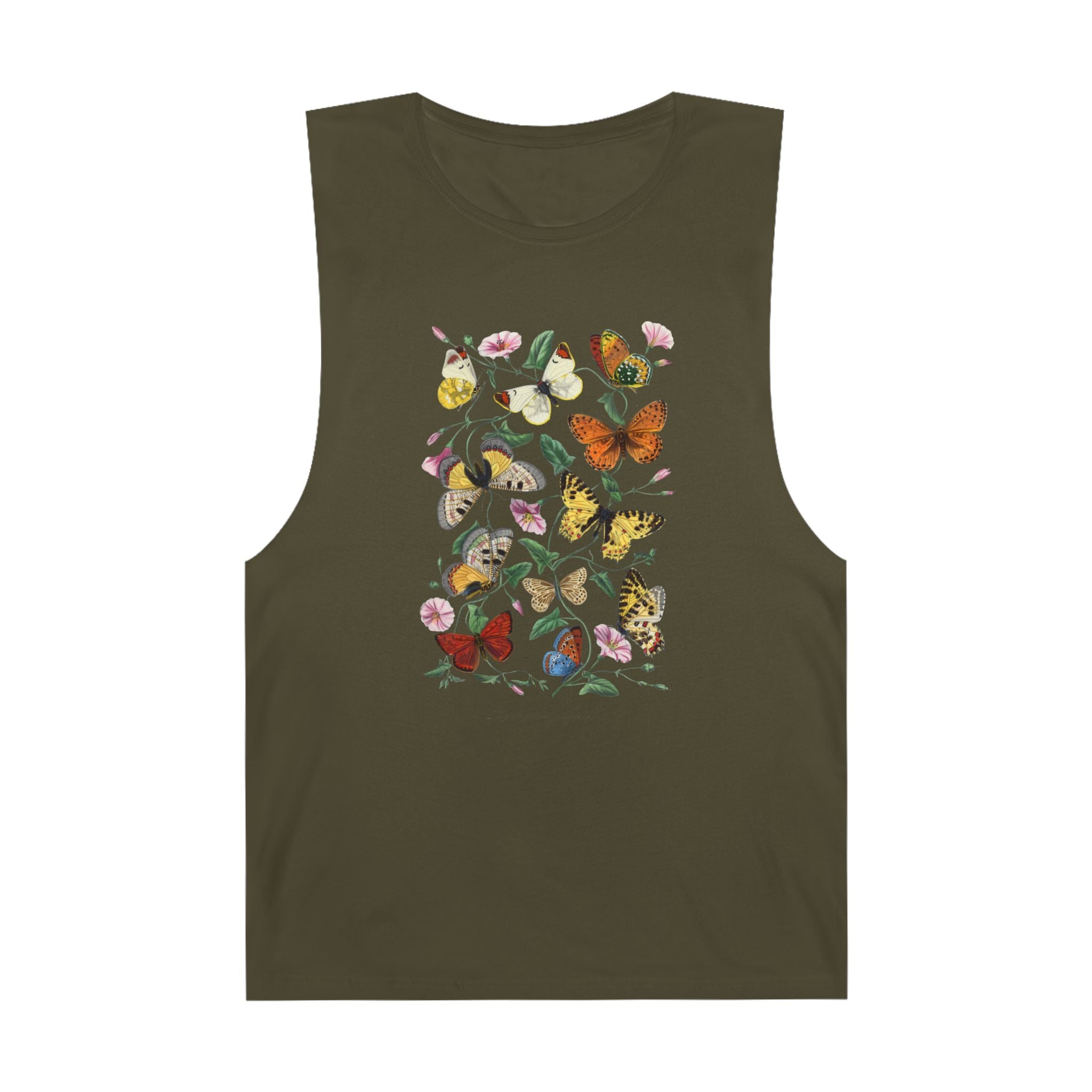 Butterfly and Moth Unisex Barnard Tank: 1842 Le Jardin Des Plantes by Paul Gervais, Trendy, Artsy Gift