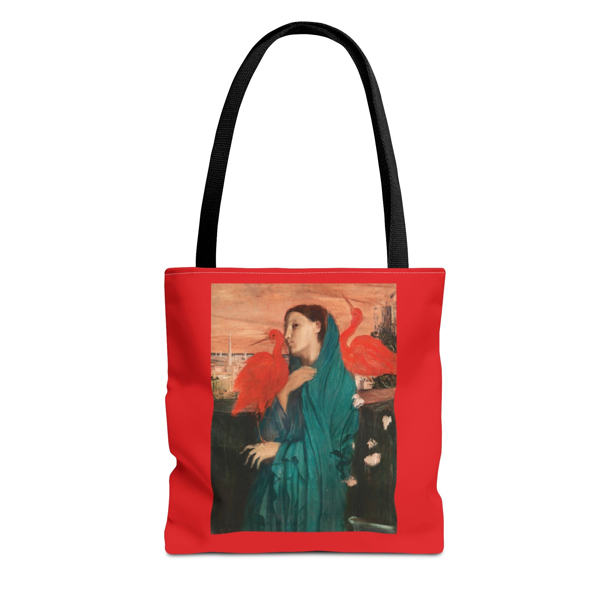 Vibrant Degas Red Bird Tote Bag, Art-Inspired Shopping Bag, Gift for Her