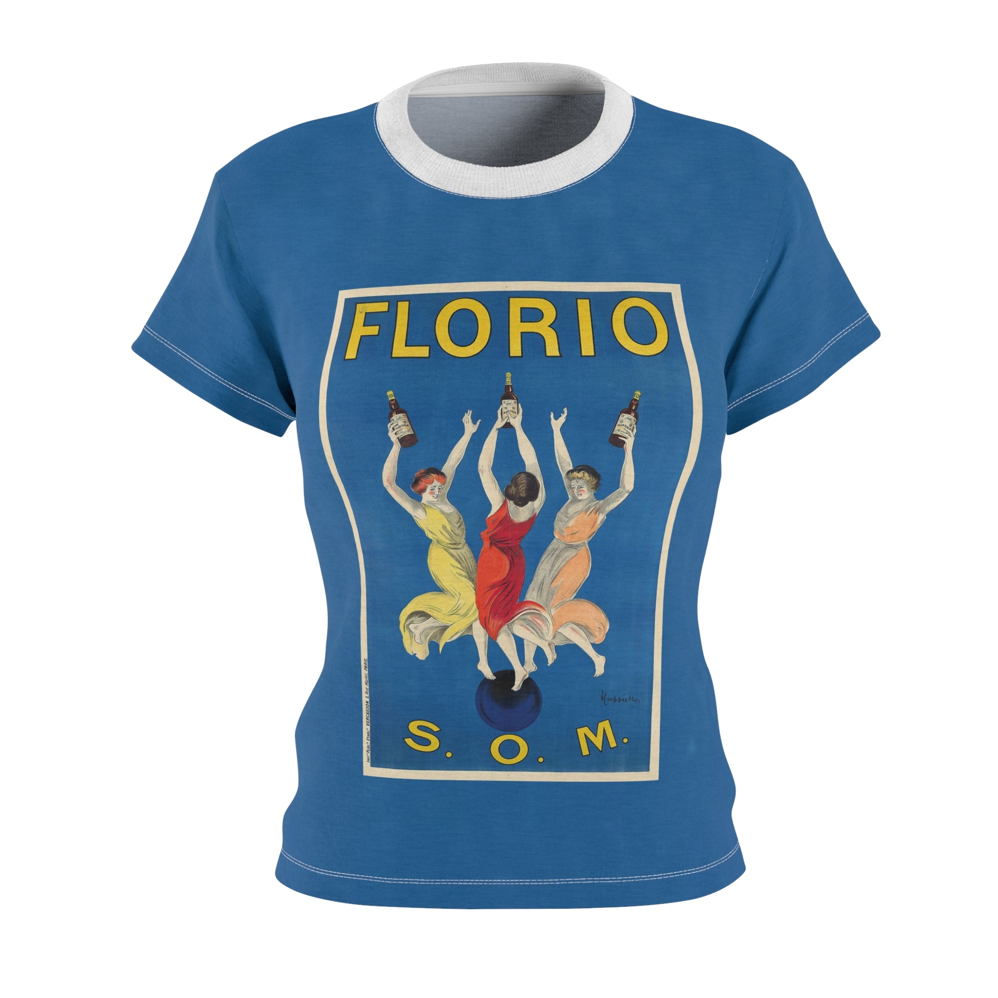 Vintage-Inspired Women's Tee, Retro Graphic Shirt, Florio Som