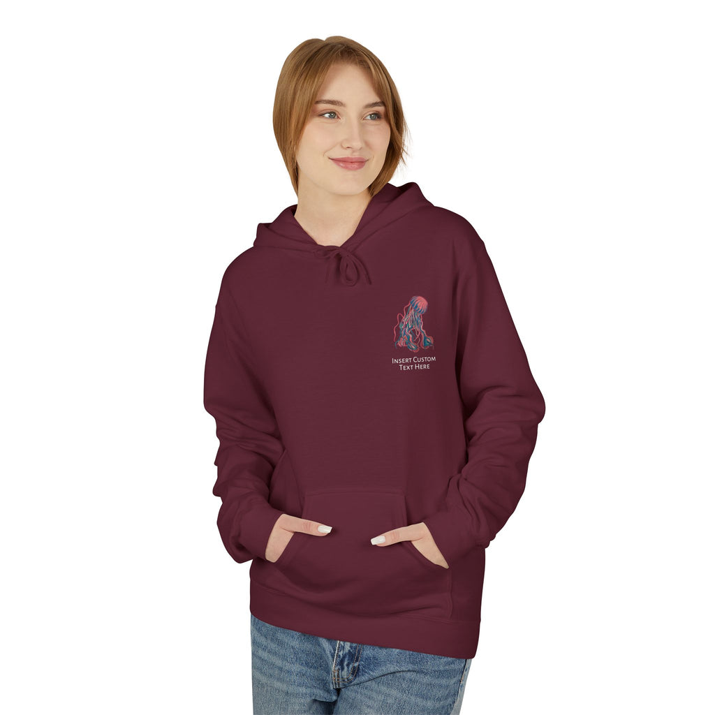 Ocean-Inspired Jellyfish Hoodie for Nature Lovers, Personalized, Perfect for Casual Wear, Gifts, Beach Trips, and Eco-Conscious Fashion