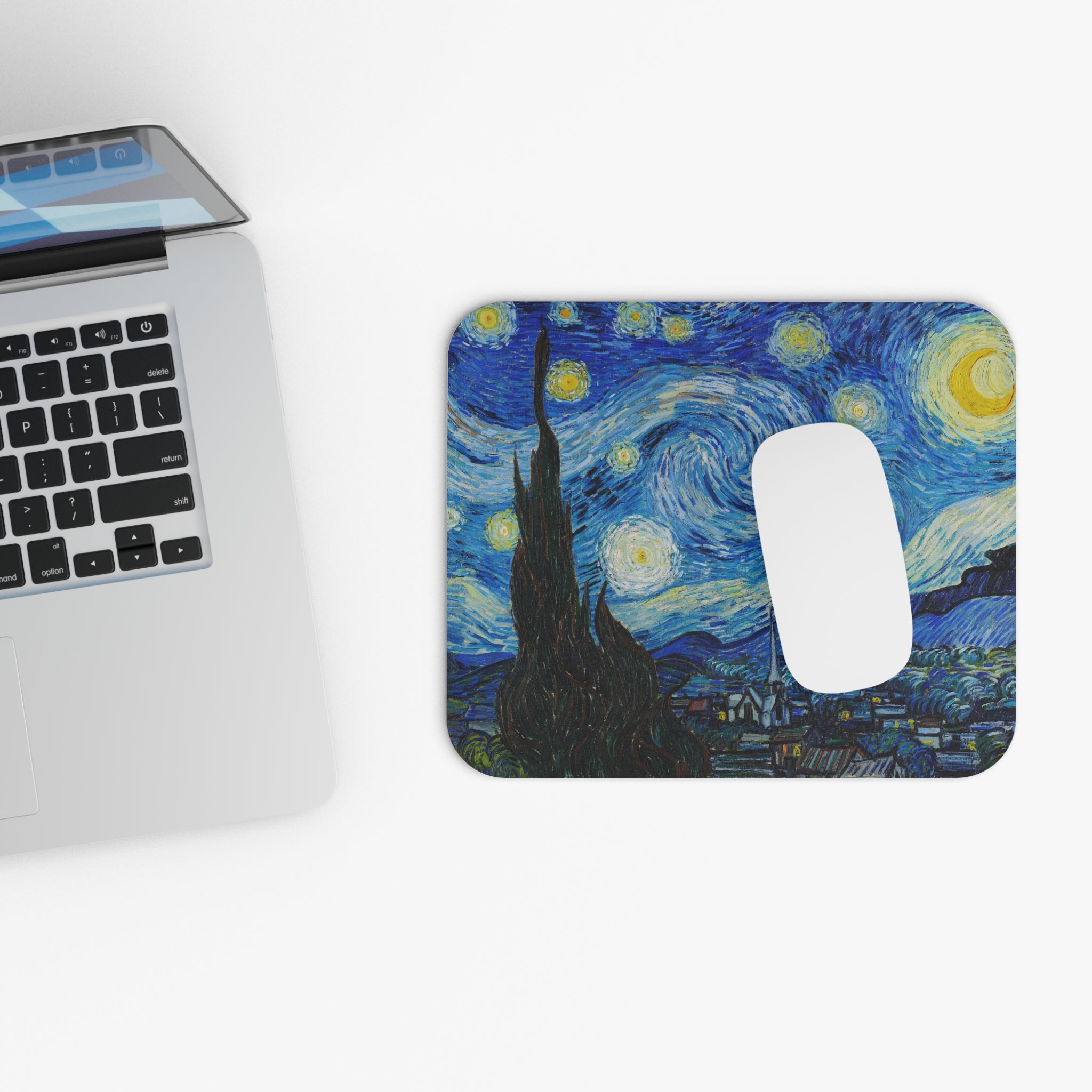 Starry Night Mouse Pad | Van Gogh Inspired Night Sky Desk Mat