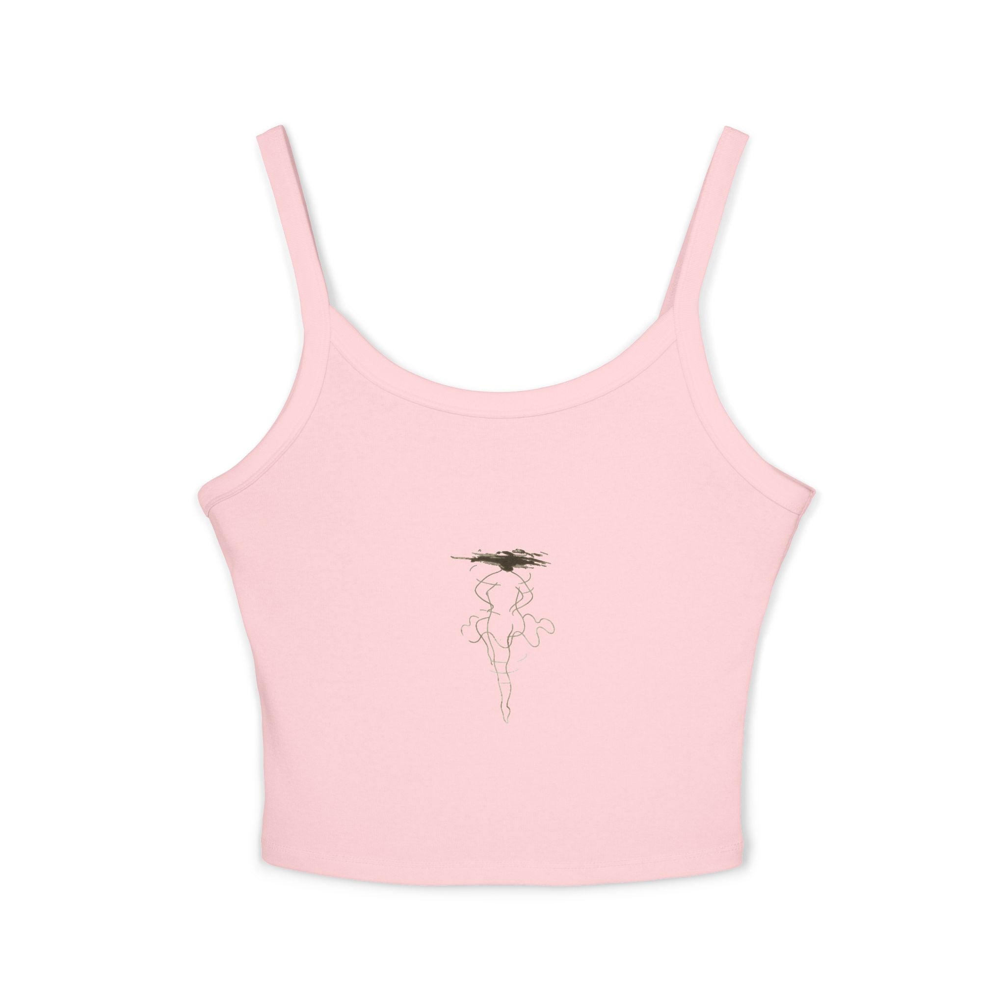 Chic Women's Spaghetti Strap Tank Top with Minimalist Design, Summer Casual Wear, Everyday Outfit, Dance Warmup, Gift for Her