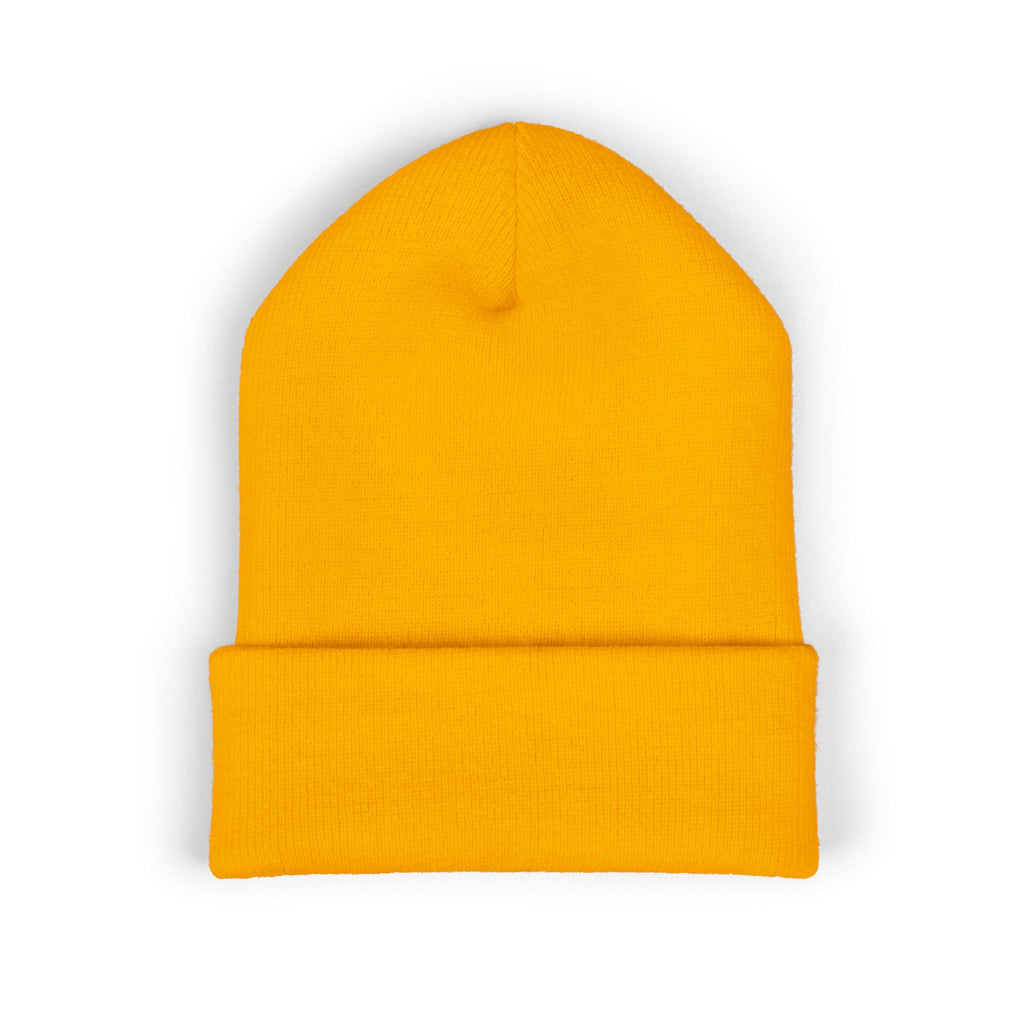 Classic Cuffed Beanie with Tiger Embroidered Design, Branded Wild Image Apparel Beanie, Cozy Knit Hat for Fall or Winter