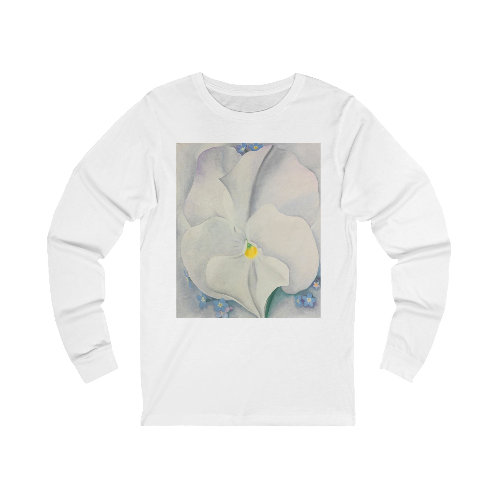 Soft Floral Long Sleeve Tee, Unisex Jersey Tee, Nature Lover Gift, Casual Top, Spring Apparel, Artistic Shirt