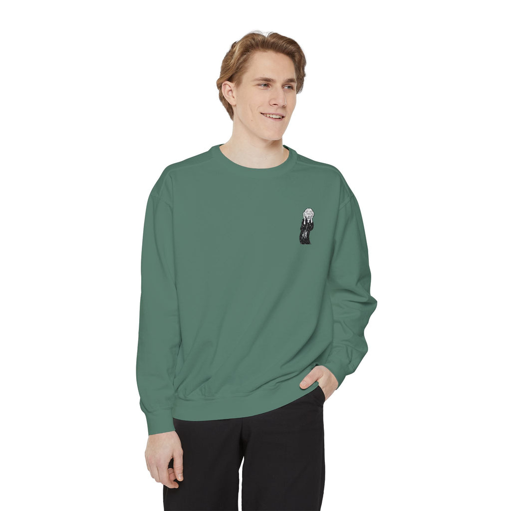 The Scream Embroidered Colorful Crewneck Sweatshirt | Edvard Munch Design