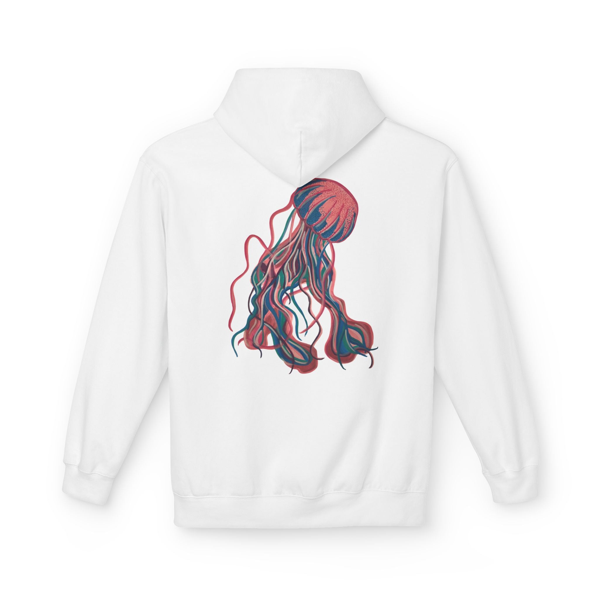 Ocean-Inspired Jellyfish Hoodie for Nature Lovers, Personalized, Perfect for Casual Wear, Gifts, Beach Trips, and Eco-Conscious Fashion