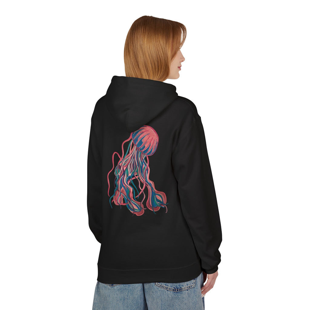 Ocean-Inspired Jellyfish Hoodie for Nature Lovers, Personalized, Perfect for Casual Wear, Gifts, Beach Trips, and Eco-Conscious Fashion