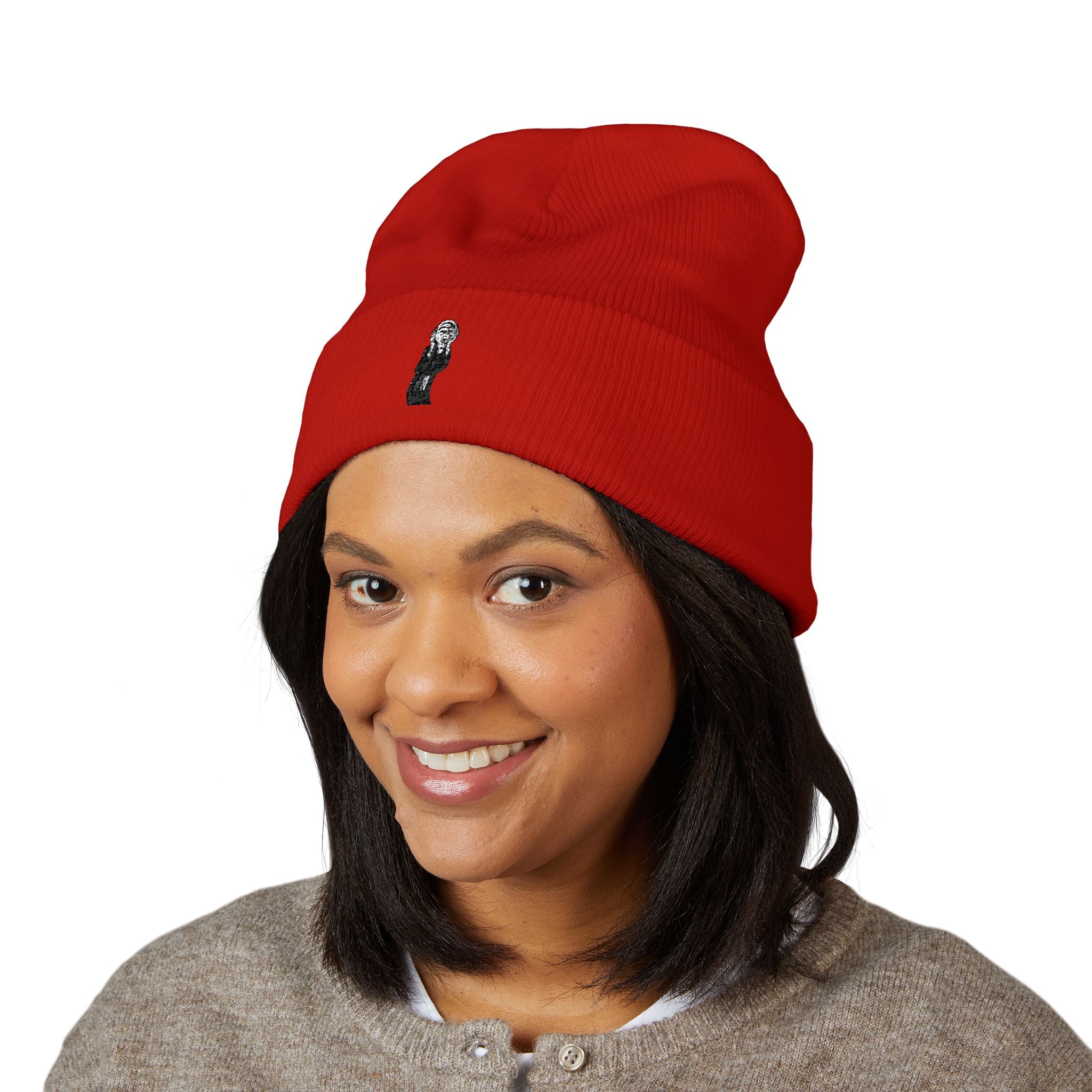 The Scream Edvard Munch Embroidered Classic Cuffed Beanie