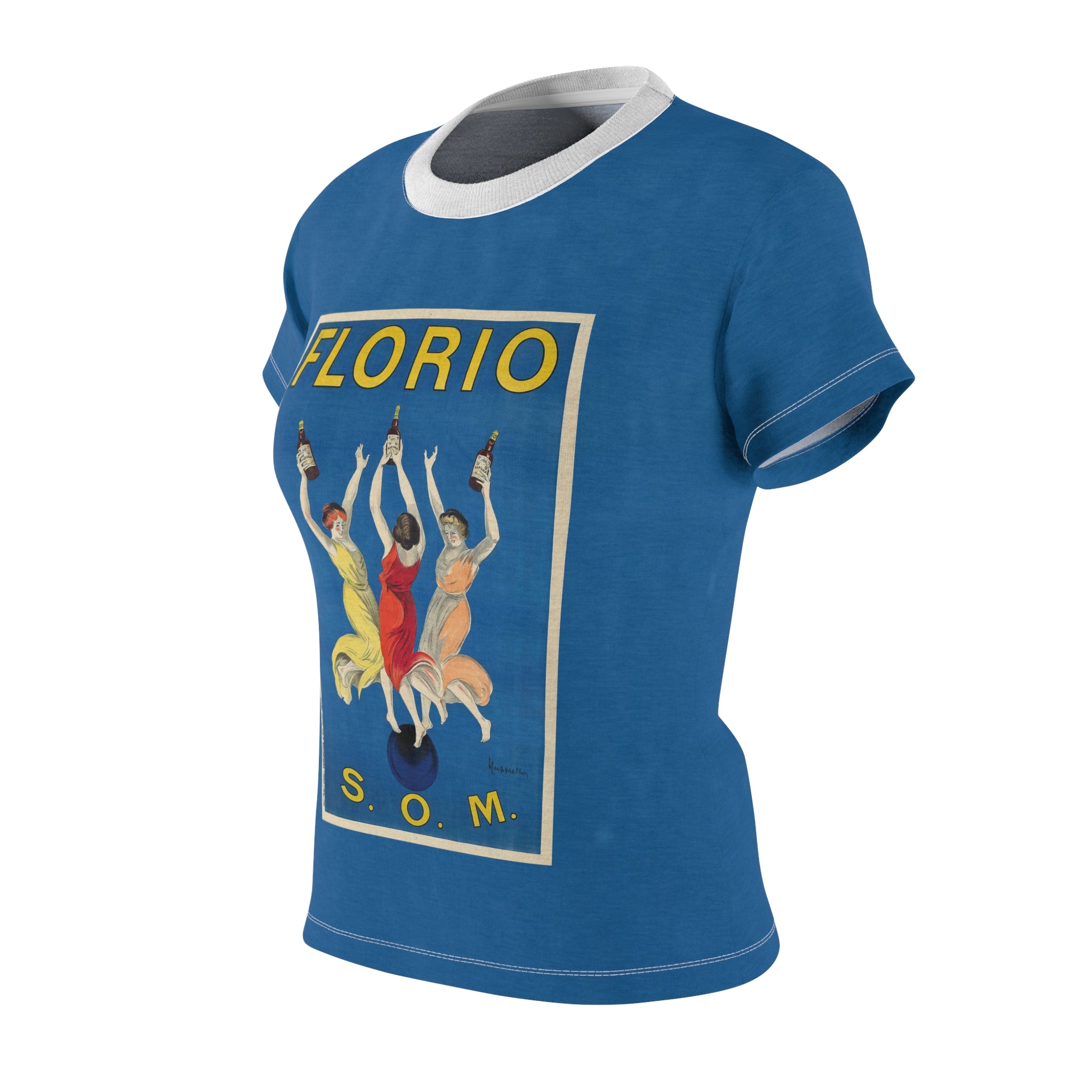 Vintage-Inspired Women's Tee, Retro Graphic Shirt, Florio Som