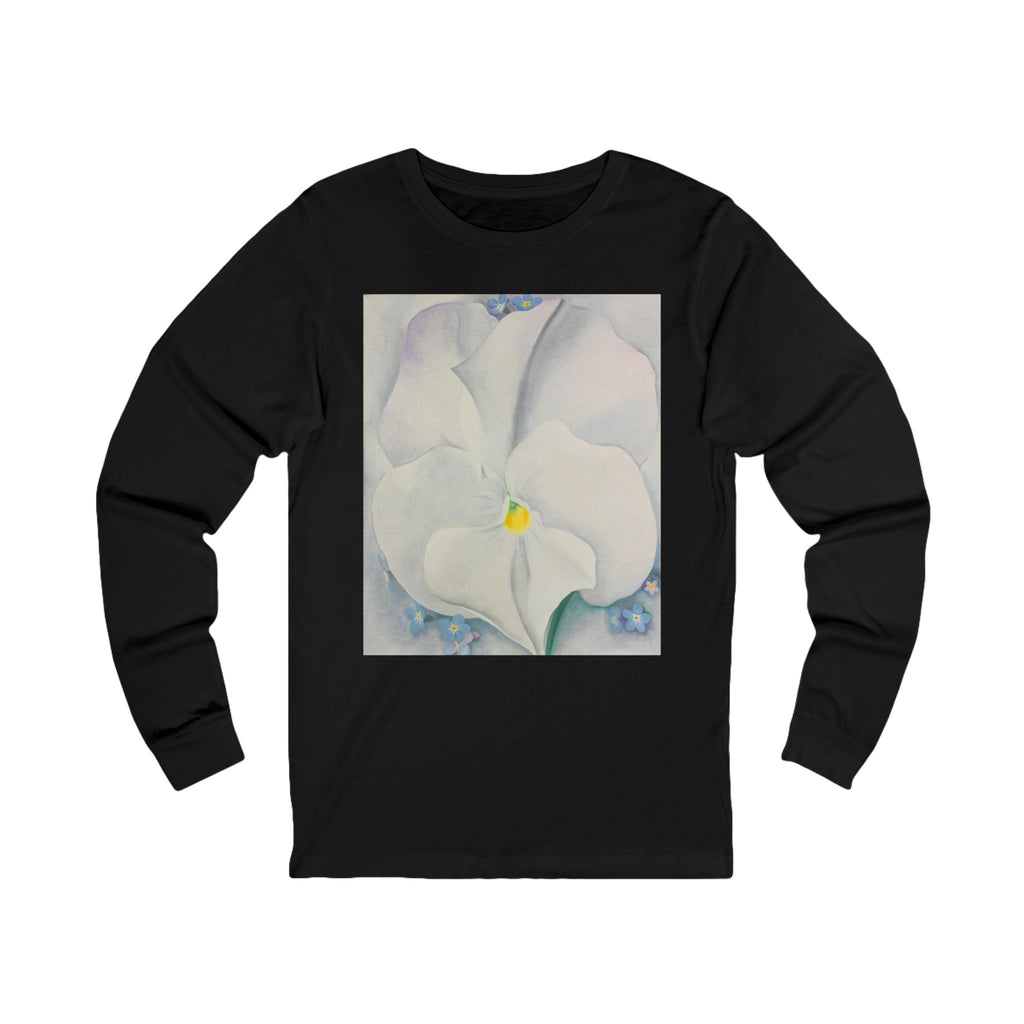 Soft Floral Long Sleeve Tee, Unisex Jersey Tee, Nature Lover Gift, Casual Top, Georgia O'Keeffe Spring Apparel, Artistic Shirt