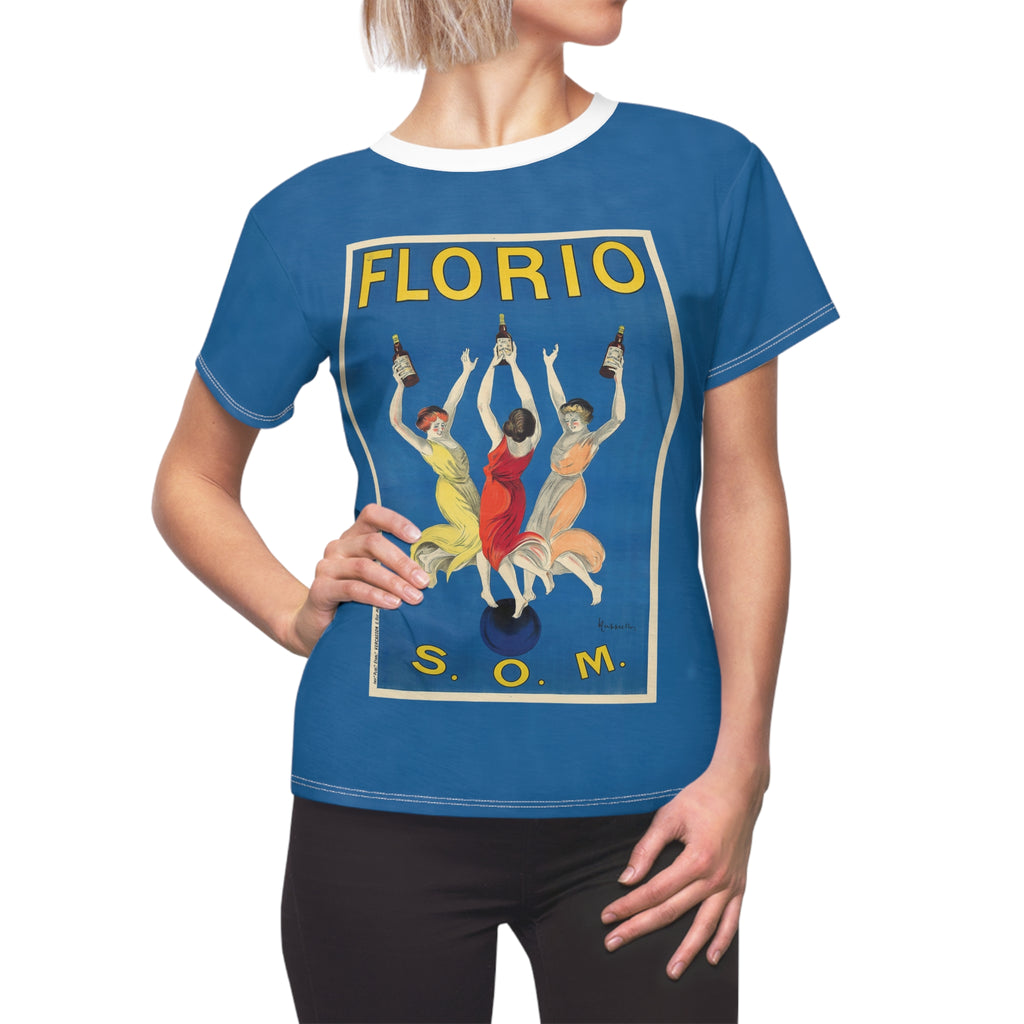 Vintage-Inspired Women's Tee, Retro Graphic Shirt, Florio Som