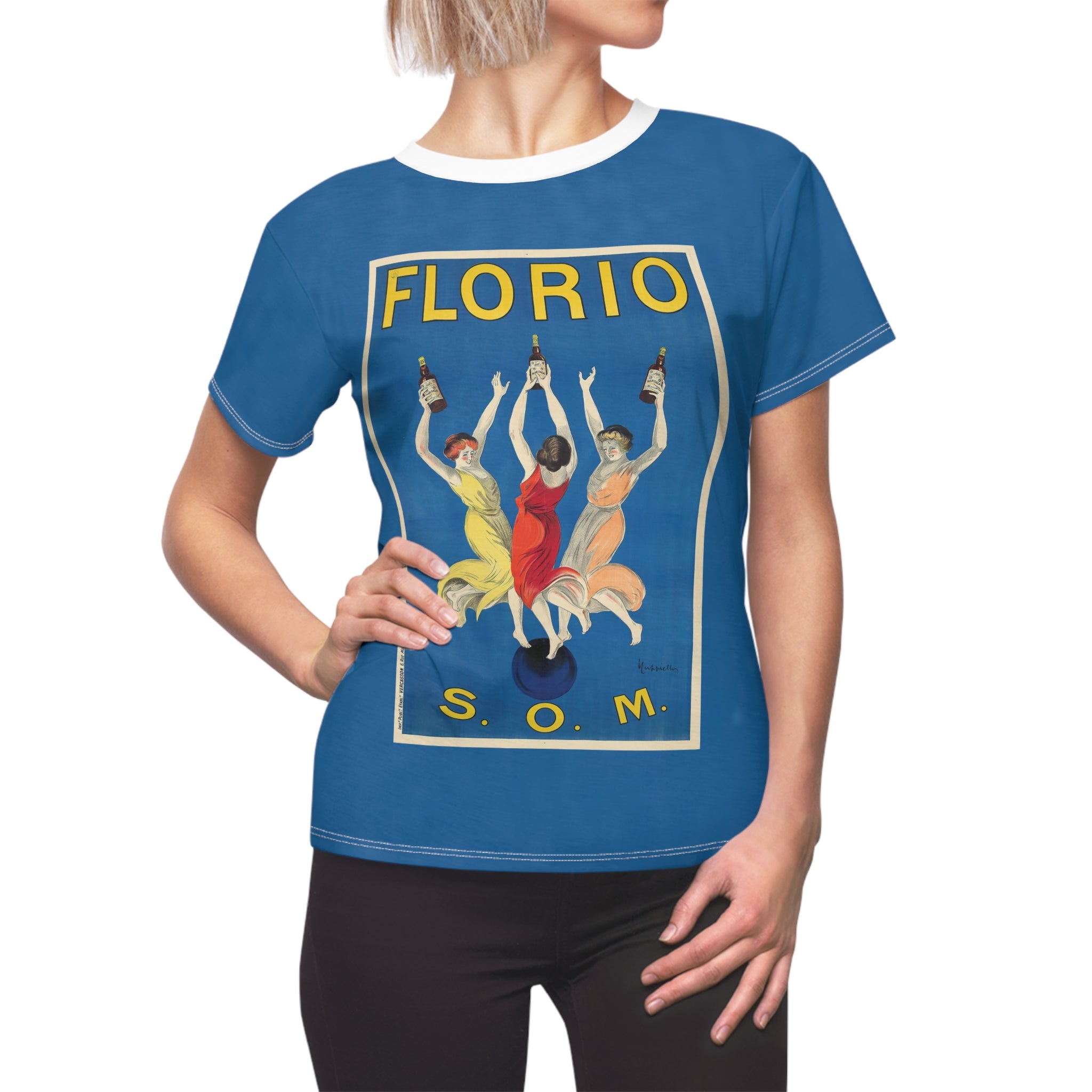 Vintage-Inspired Women's Tee, Retro Graphic Shirt, Florio Som