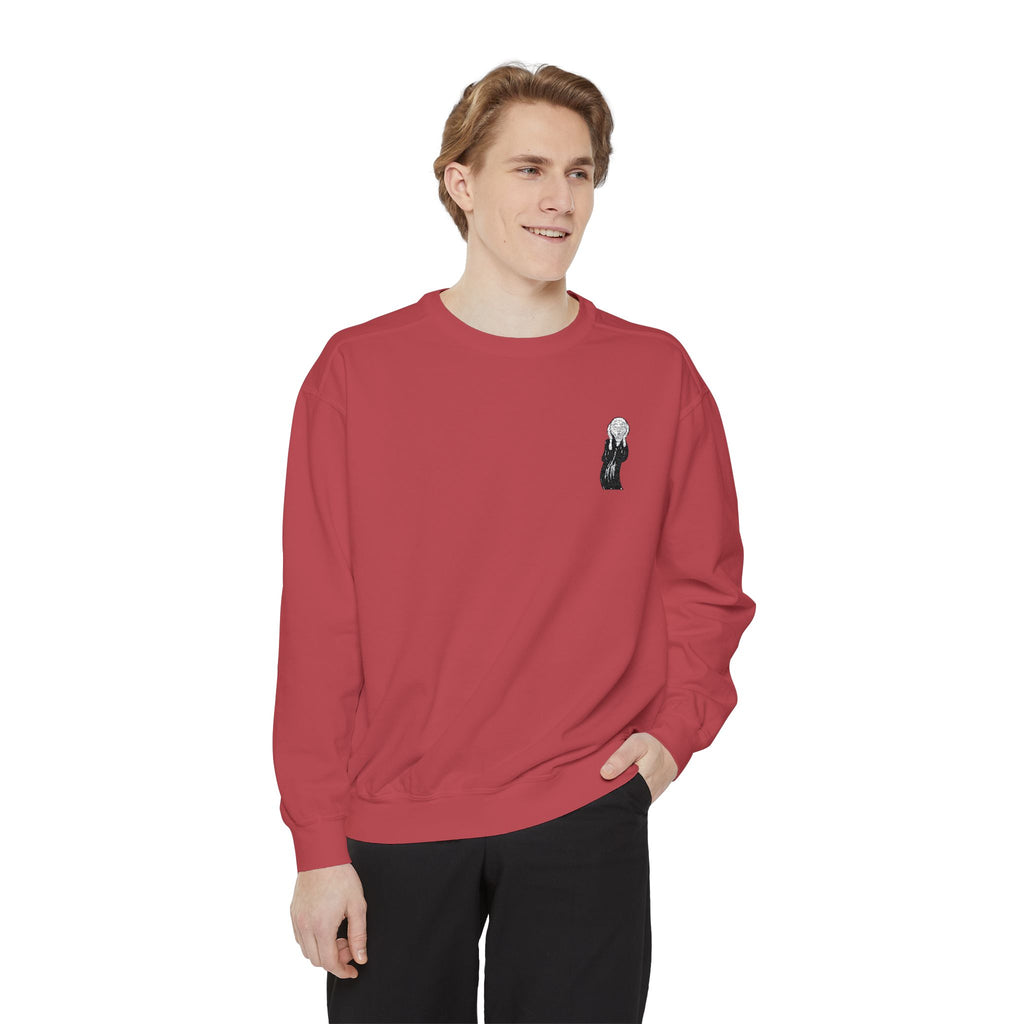 The Scream Embroidered Colorful Crewneck Sweatshirt | Edvard Munch Design