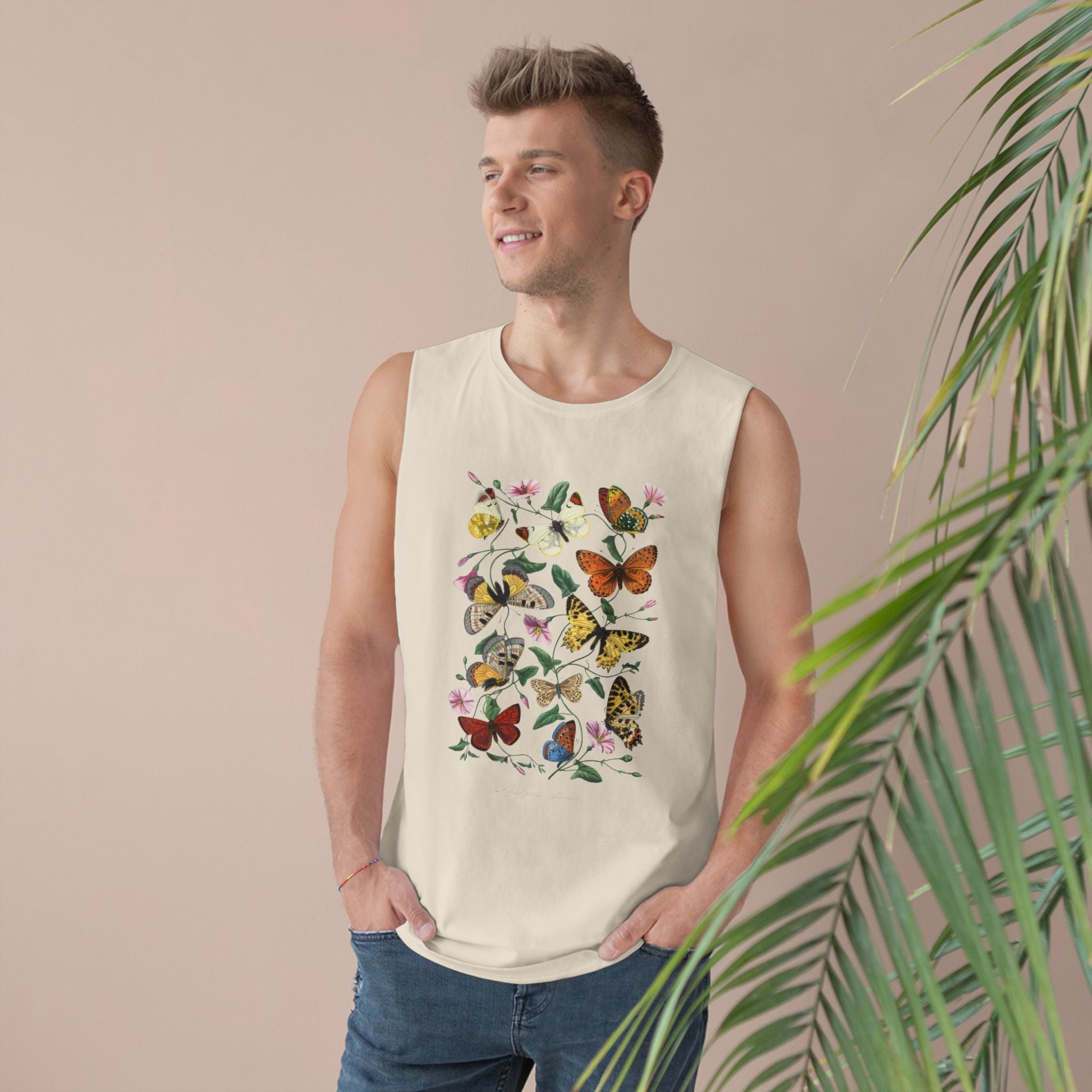 Butterfly and Moth Unisex Barnard Tank: 1842 Le Jardin Des Plantes by Paul Gervais, Trendy, Artsy Gift