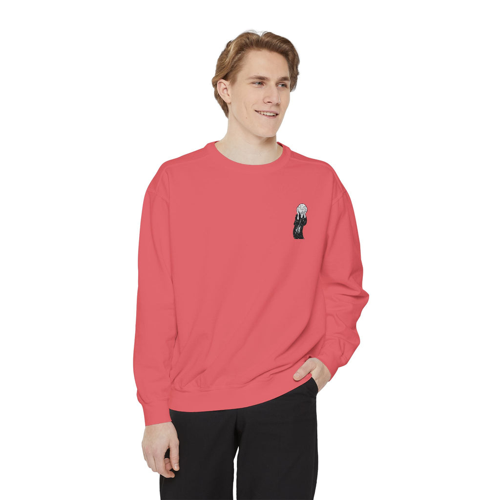The Scream Embroidered Colorful Crewneck Sweatshirt | Edvard Munch Design