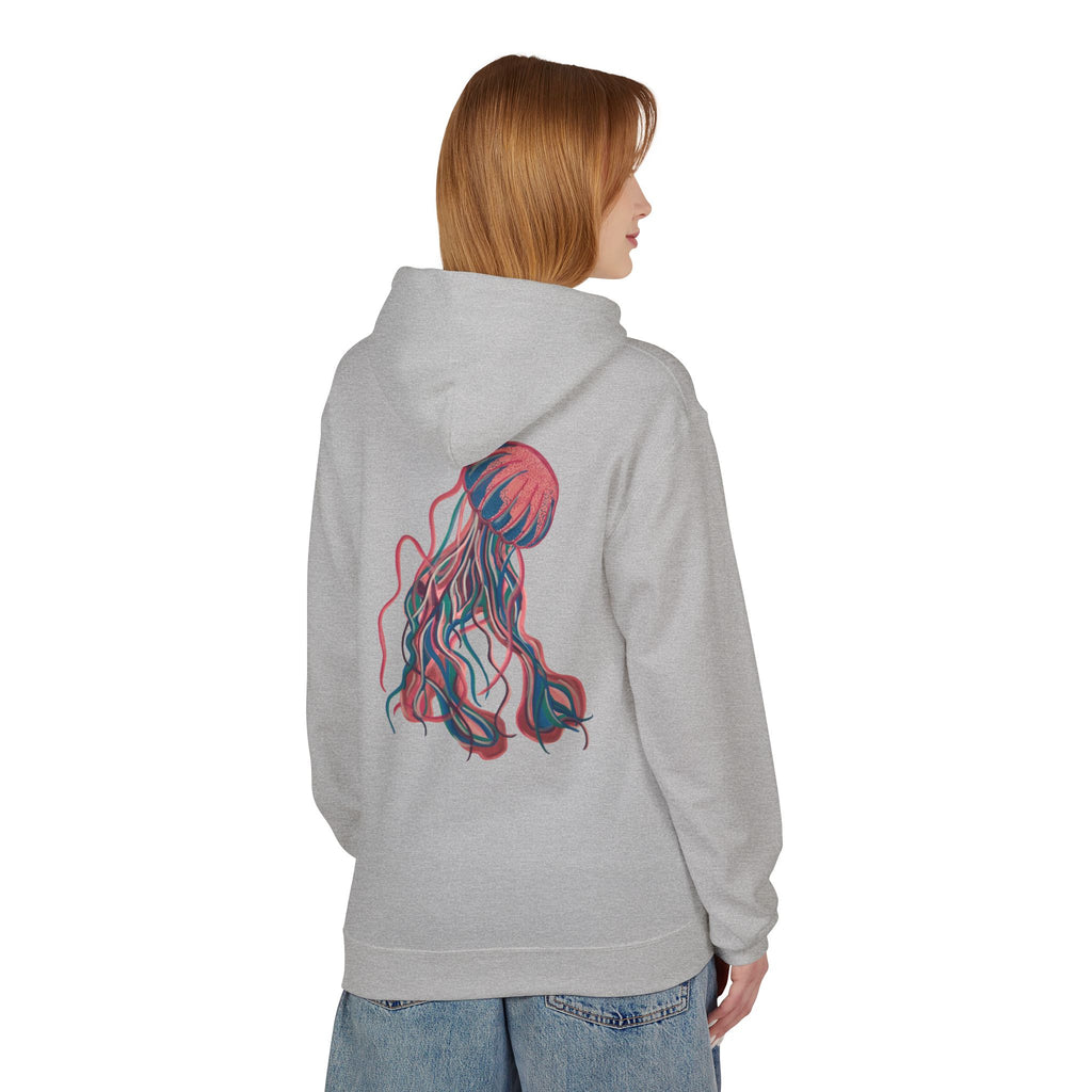 Ocean-Inspired Jellyfish Hoodie for Nature Lovers, Perfect for Casual Wear, Gifts, Beach Trips, and Eco-Conscious Fashion