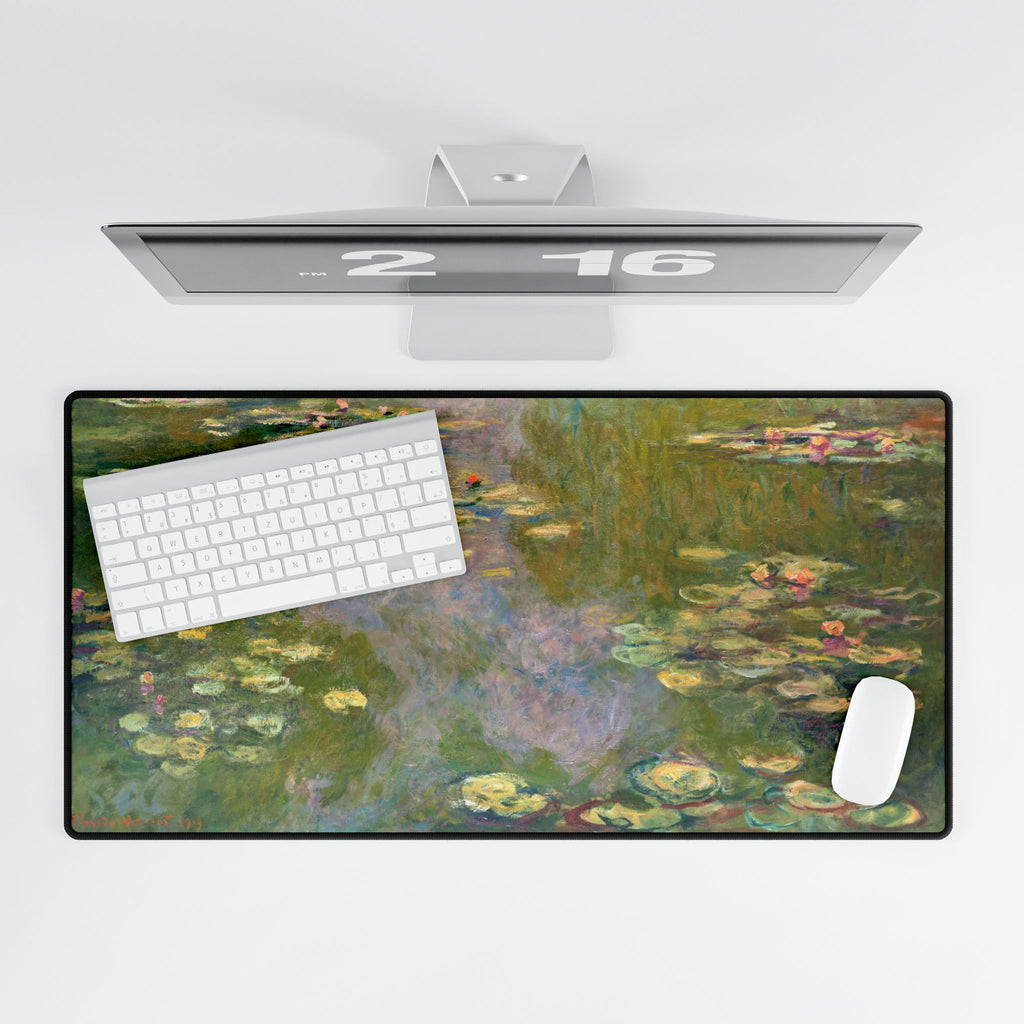 Water Lilies Impressionist Desk Mat | Monet-style Mouse Pad