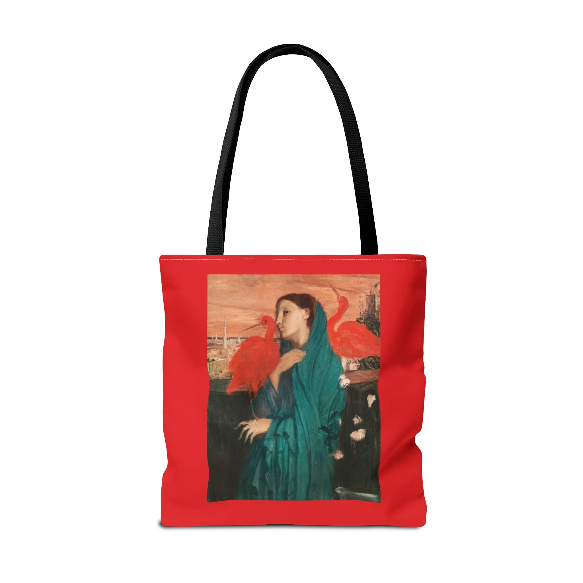 Vibrant Degas Red Bird Tote Bag, Art-Inspired Shopping Bag, Gift for Her